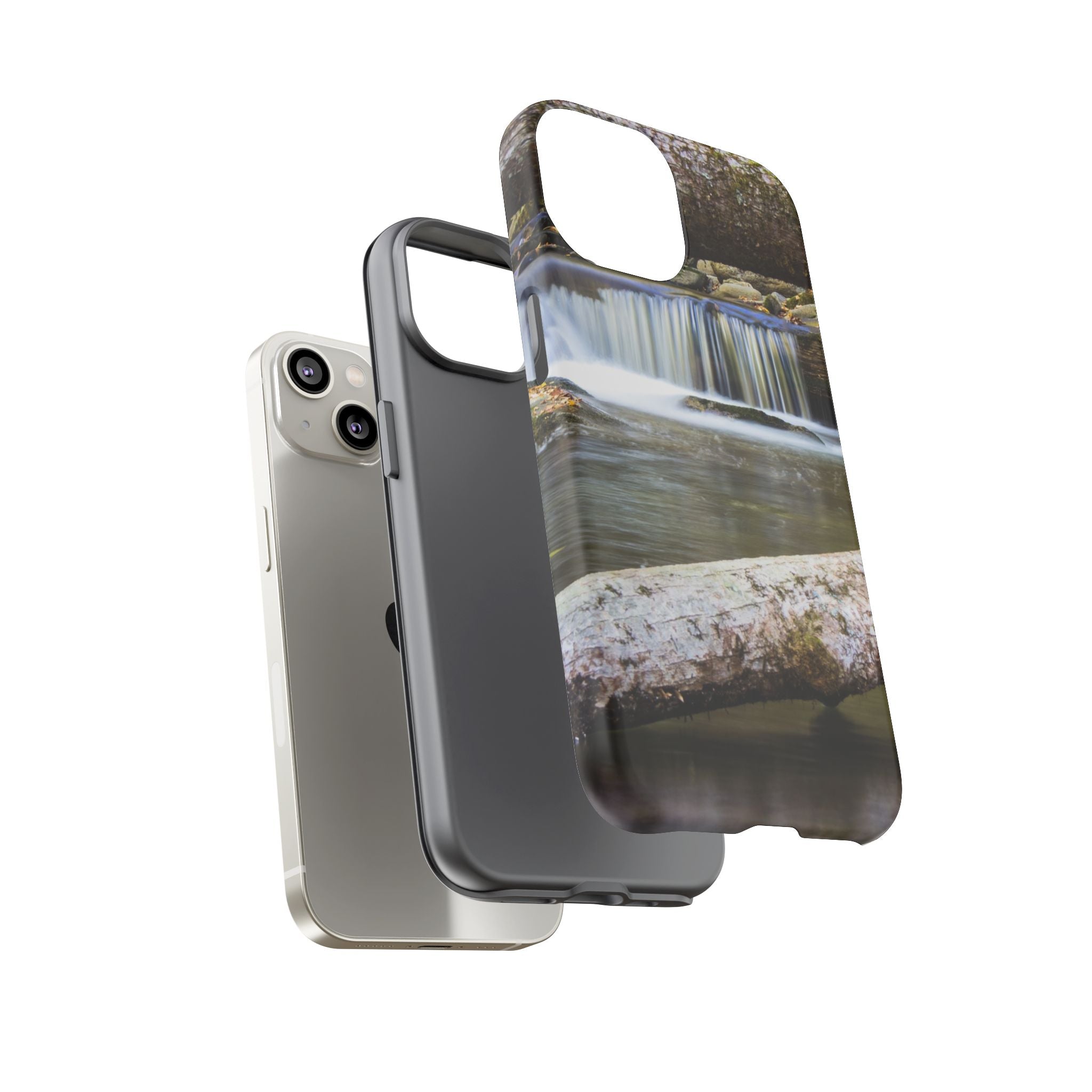 Nature-Inspired Phone Case, Tough Cases with Waterfall Design, Durable Phone Accessory, Outdoor Lover Gift, Nature Photography Case