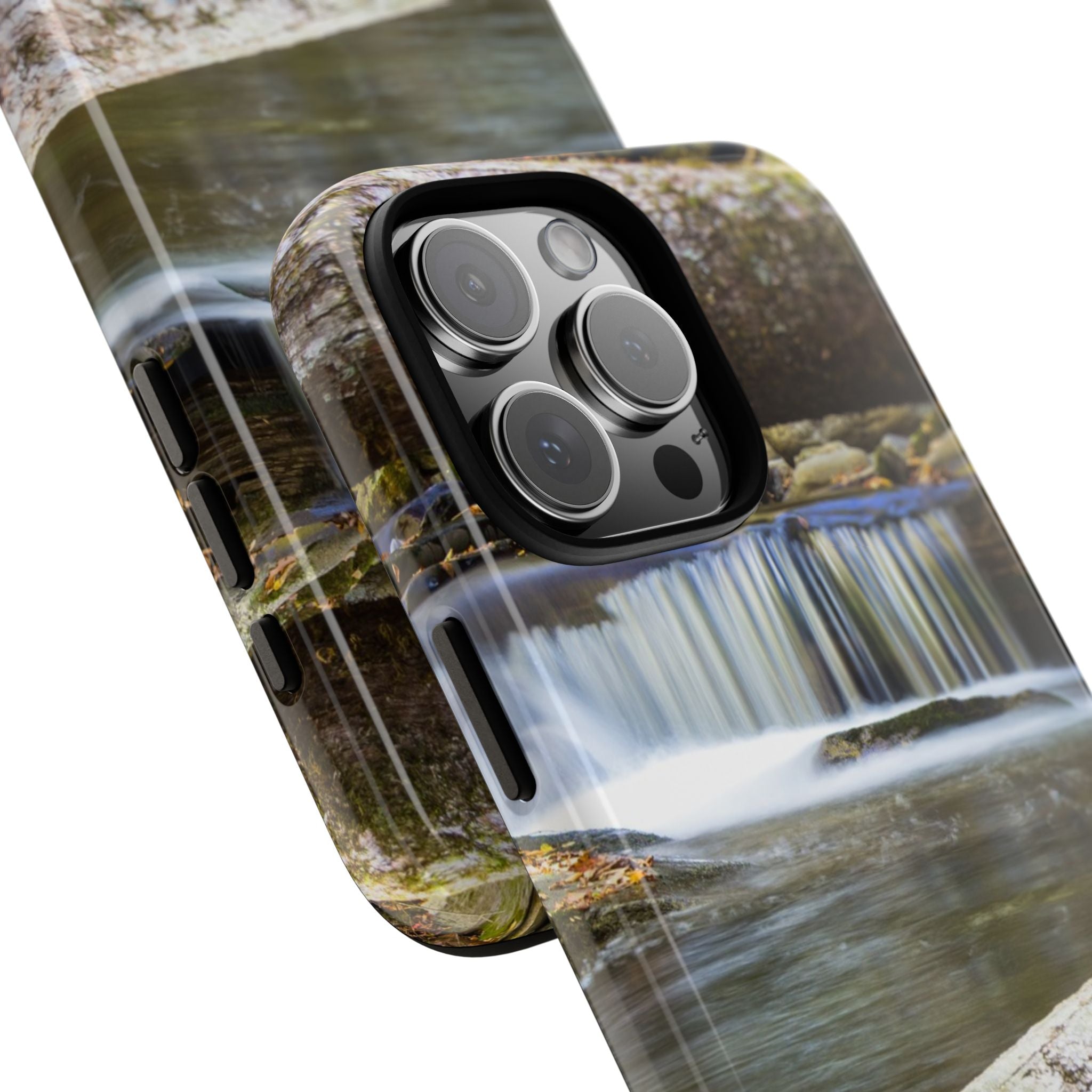 Nature-Inspired Phone Case, Tough Cases with Waterfall Design, Durable Phone Accessory, Outdoor Lover Gift, Nature Photography Case