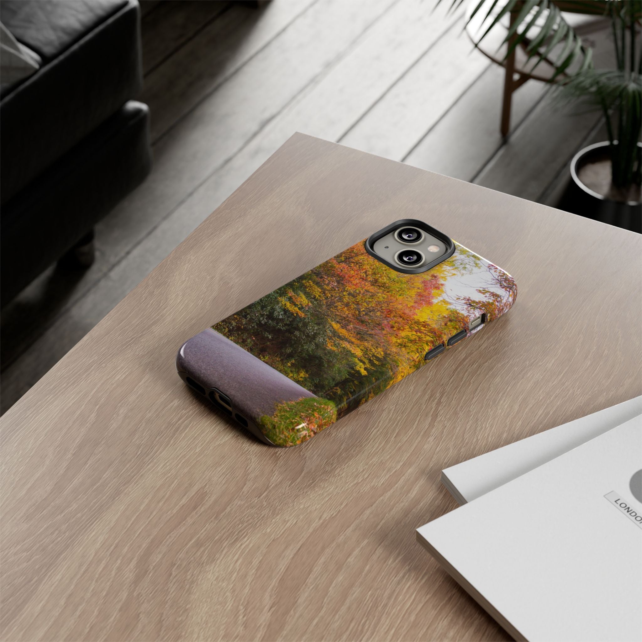 Fall Landscape Phone Case, Autumn iPhone Cover, Unique Tough Cases, Nature Lover Gift, Seasonal Phone Accessory, Eco-Friendly Design