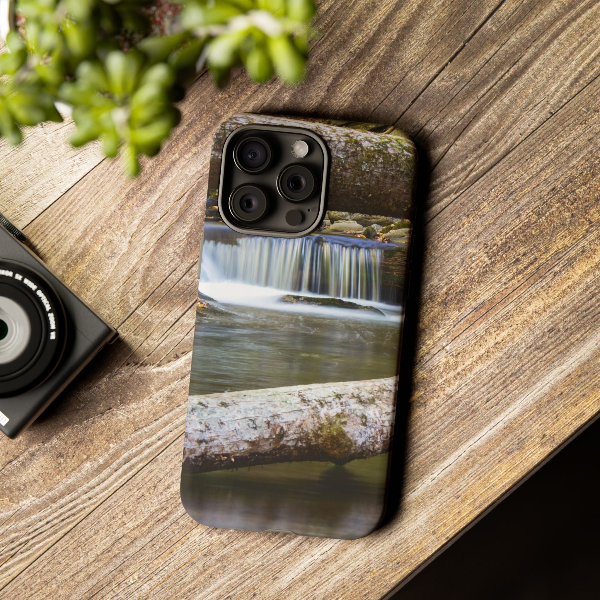 Nature-Inspired Phone Case, Tough Cases with Waterfall Design, Durable Phone Accessory, Outdoor Lover Gift, Nature Photography Case