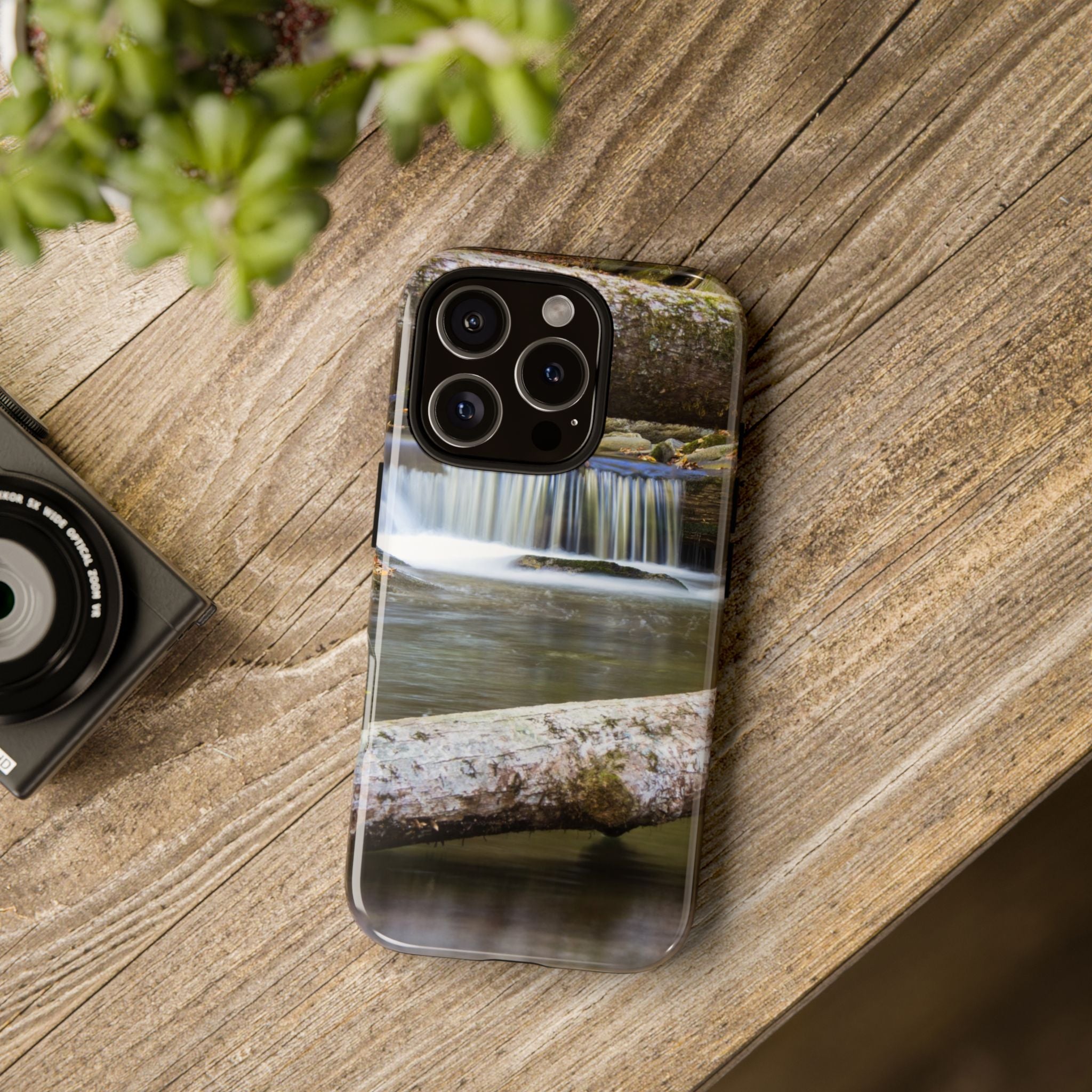Nature-Inspired Phone Case, Tough Cases with Waterfall Design, Durable Phone Accessory, Outdoor Lover Gift, Nature Photography Case