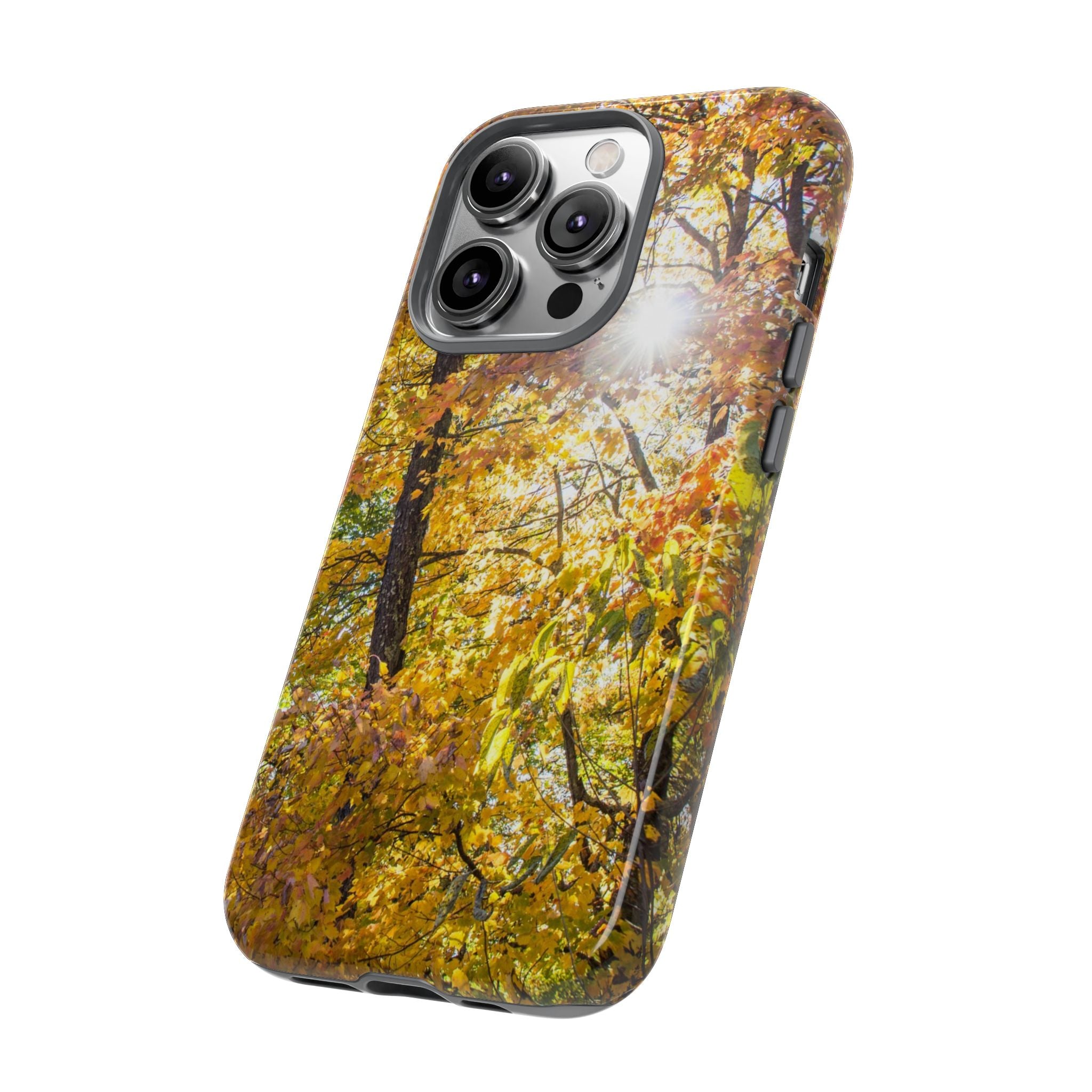Autumn Forest Phone Case, Tough Cases for iPhone, Fall Vibes Accessories, Nature Lover Gift, Seasonal Phone Cover, Eco-Friendly Design