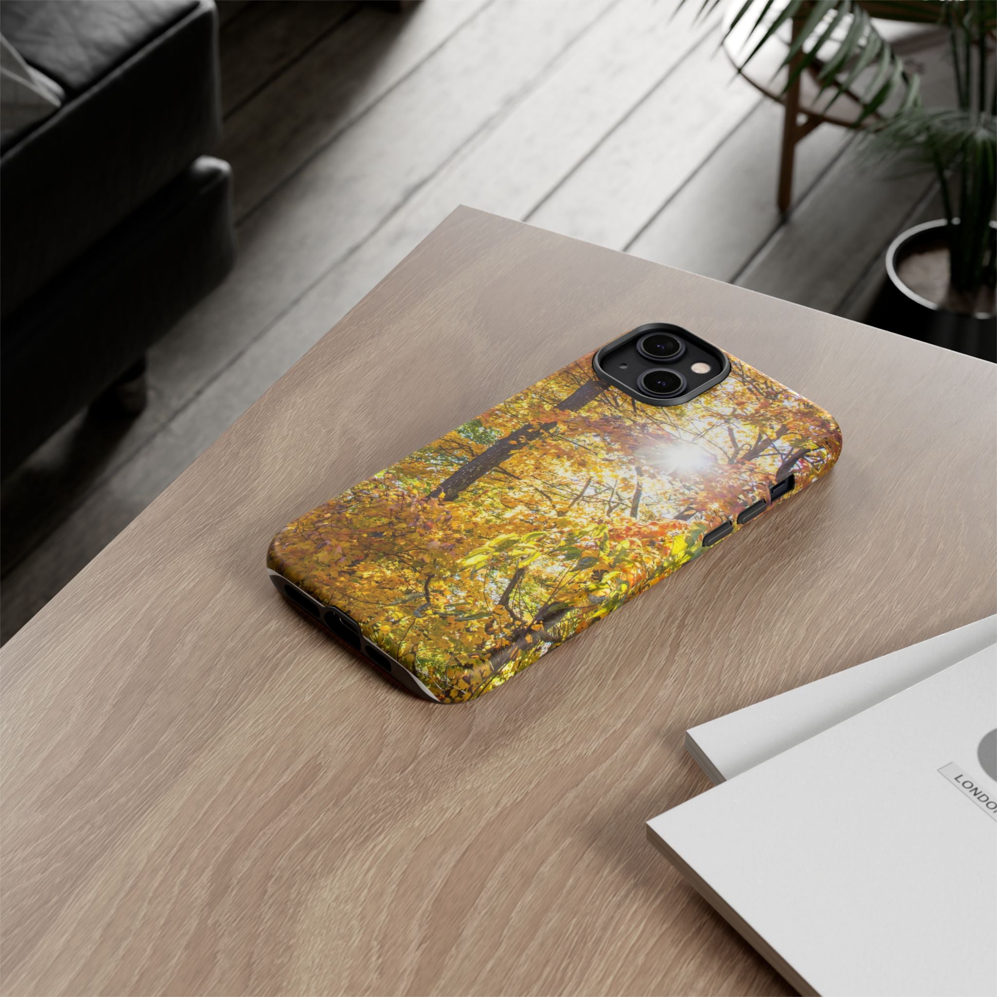 Autumn Forest Phone Case, Tough Cases for iPhone, Fall Vibes Accessories, Nature Lover Gift, Seasonal Phone Cover, Eco-Friendly Design