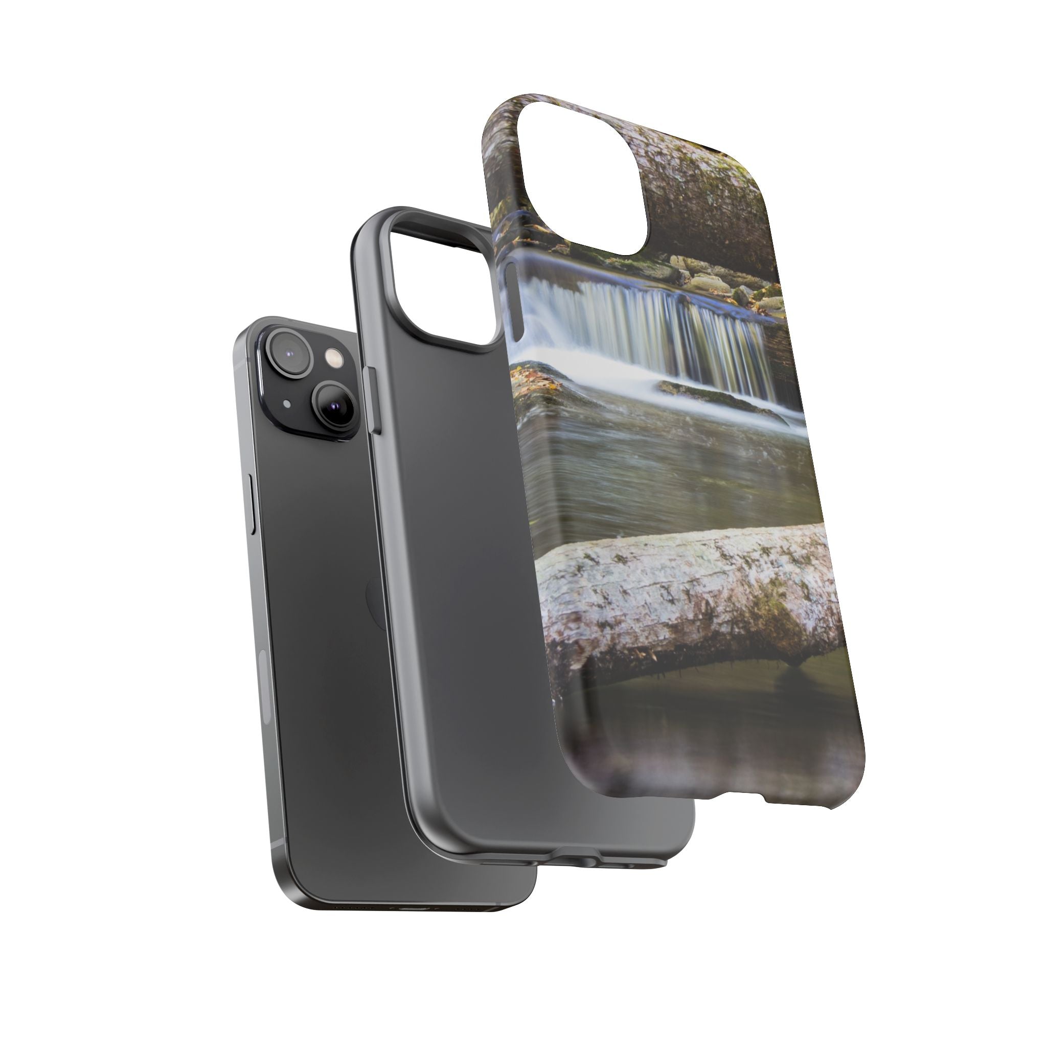 Nature-Inspired Phone Case, Tough Cases with Waterfall Design, Durable Phone Accessory, Outdoor Lover Gift, Nature Photography Case