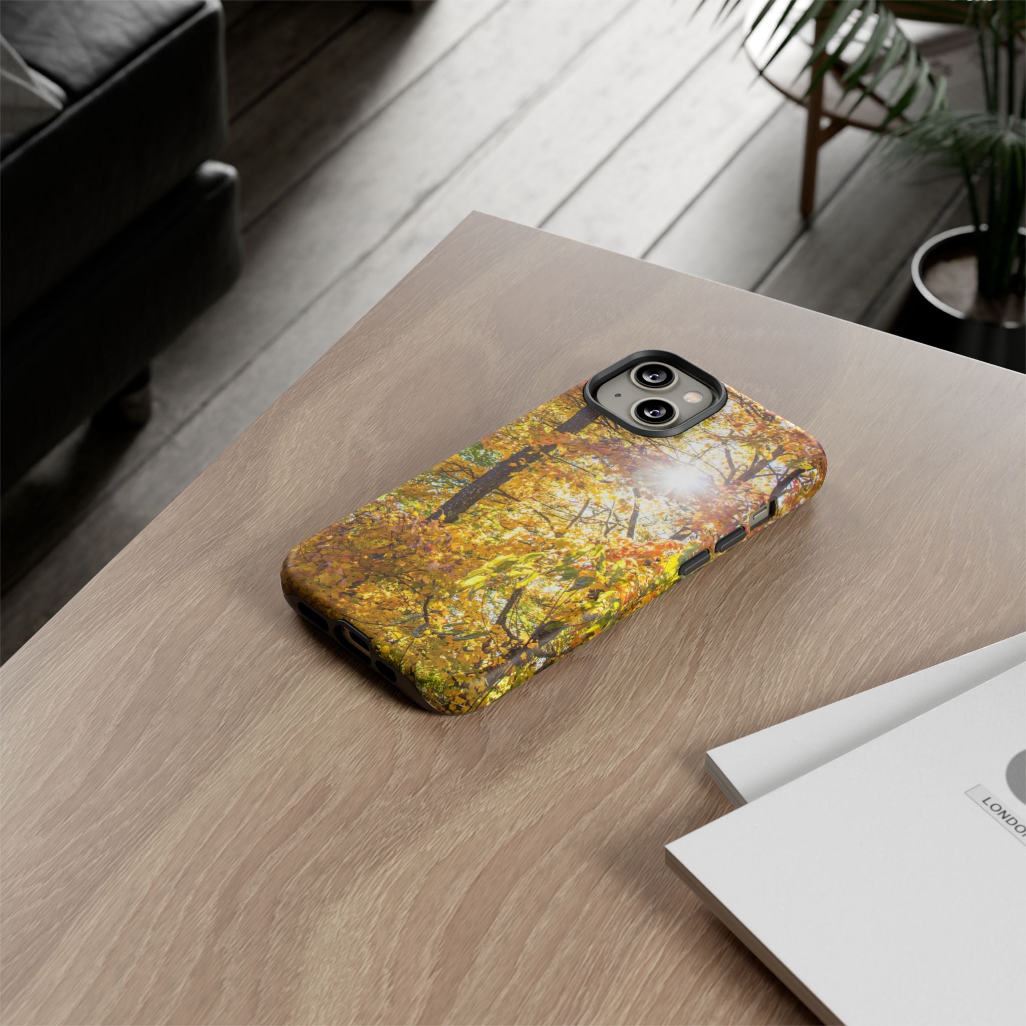 Autumn Forest Phone Case, Tough Cases for iPhone, Fall Vibes Accessories, Nature Lover Gift, Seasonal Phone Cover, Eco-Friendly Design