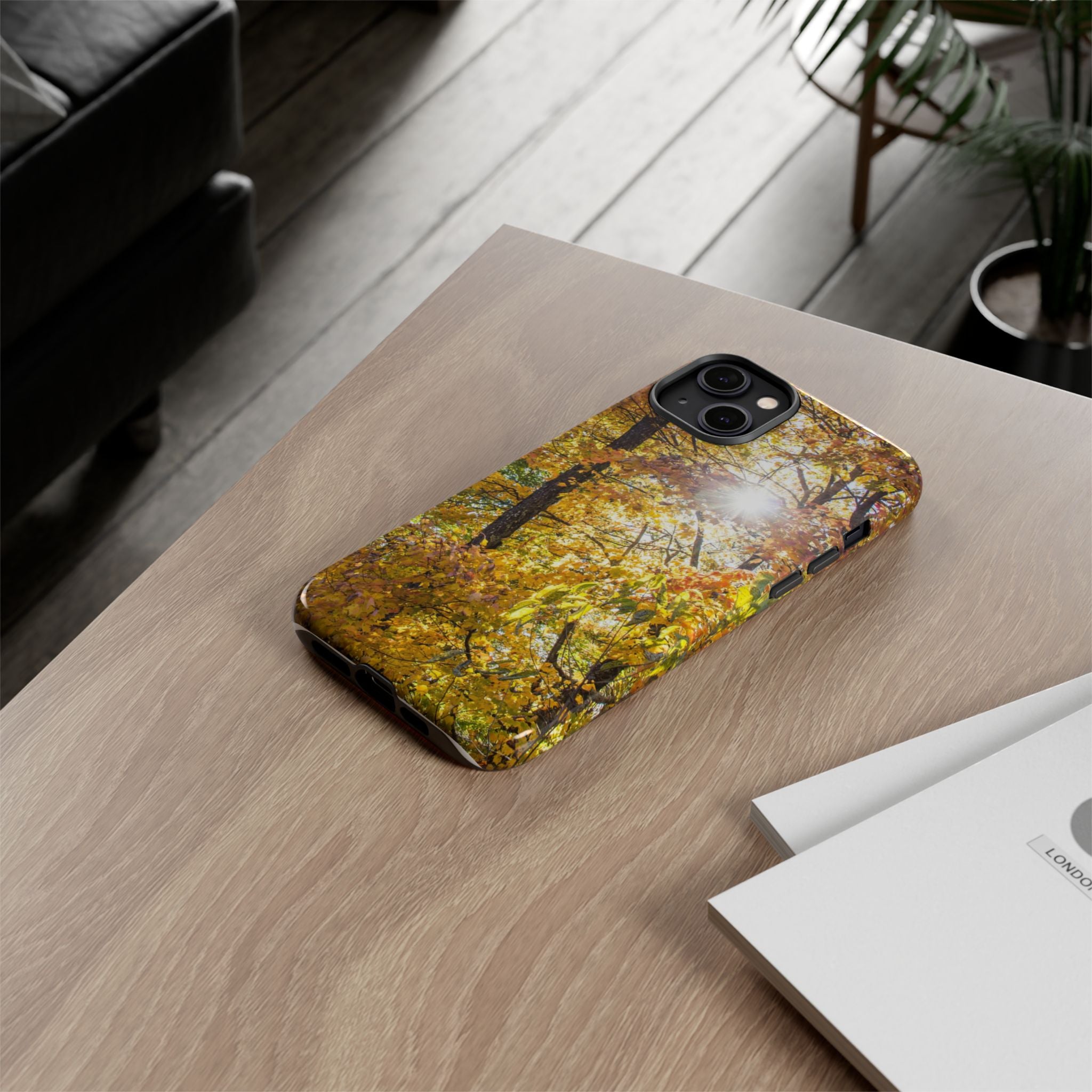 Autumn Forest Phone Case, Tough Cases for iPhone, Fall Vibes Accessories, Nature Lover Gift, Seasonal Phone Cover, Eco-Friendly Design