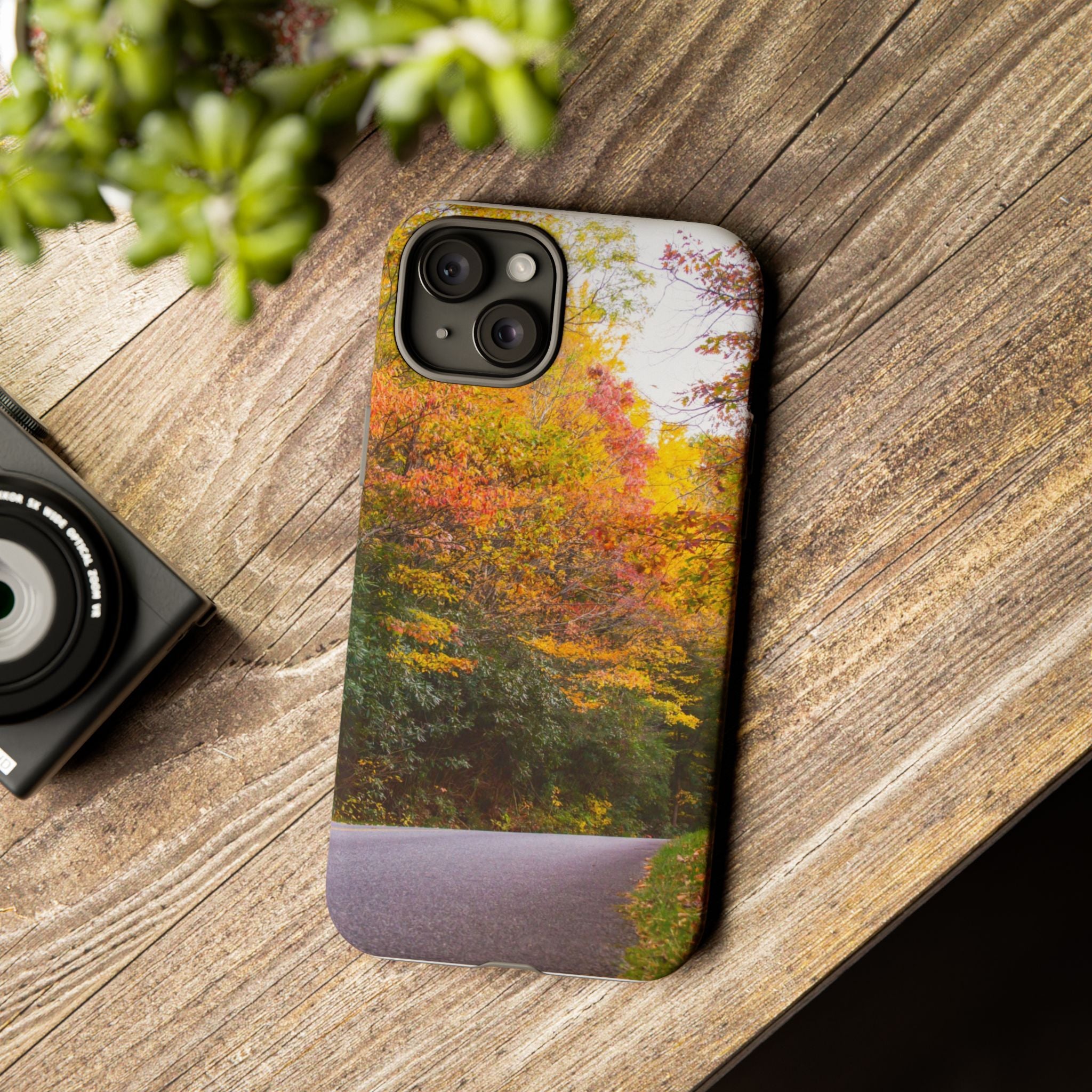 Fall Landscape Phone Case, Autumn iPhone Cover, Unique Tough Cases, Nature Lover Gift, Seasonal Phone Accessory, Eco-Friendly Design