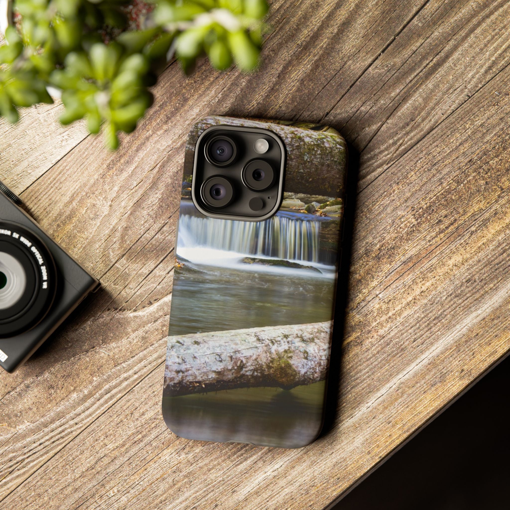 Nature-Inspired Phone Case, Tough Cases with Waterfall Design, Durable Phone Accessory, Outdoor Lover Gift, Nature Photography Case