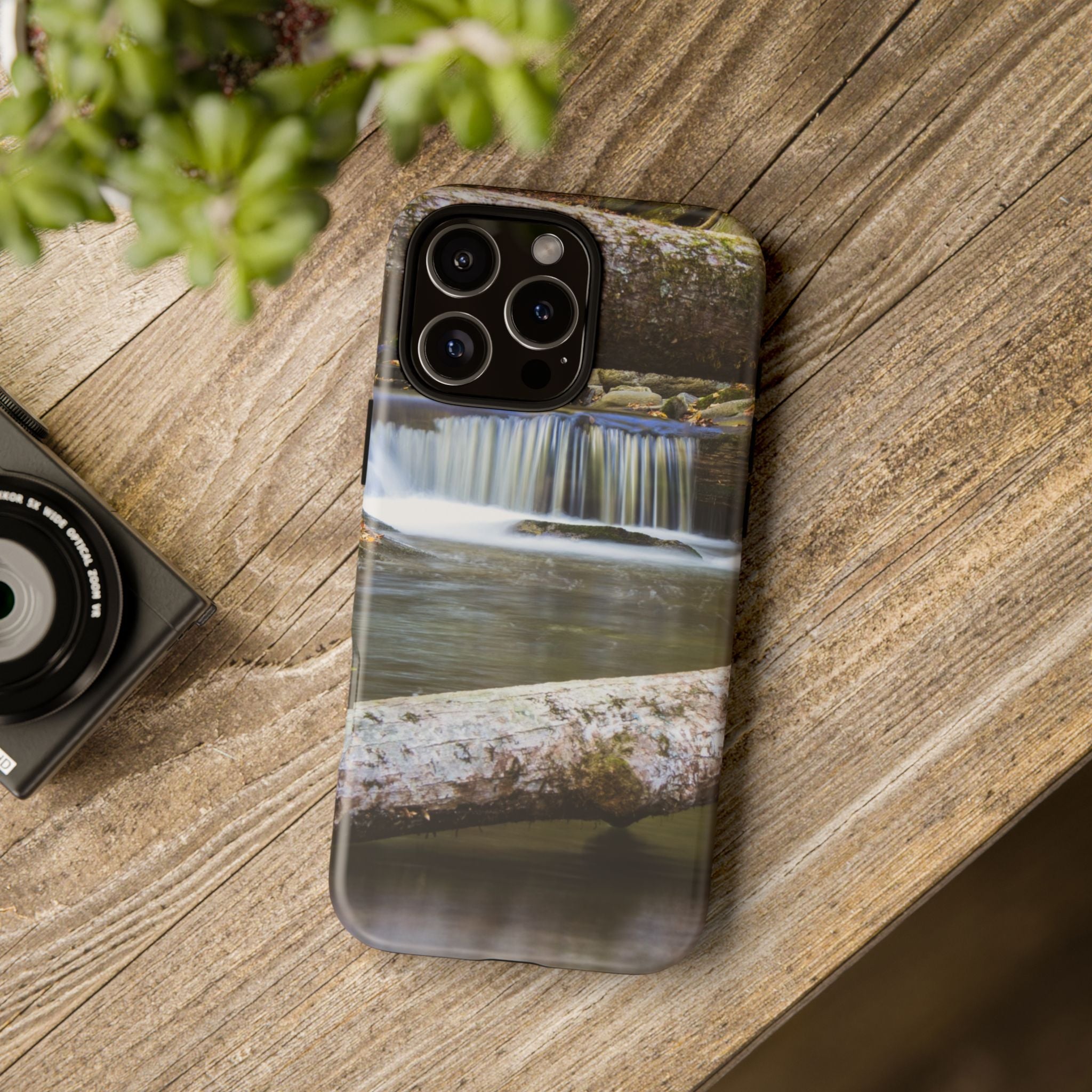 Nature-Inspired Phone Case, Tough Cases with Waterfall Design, Durable Phone Accessory, Outdoor Lover Gift, Nature Photography Case