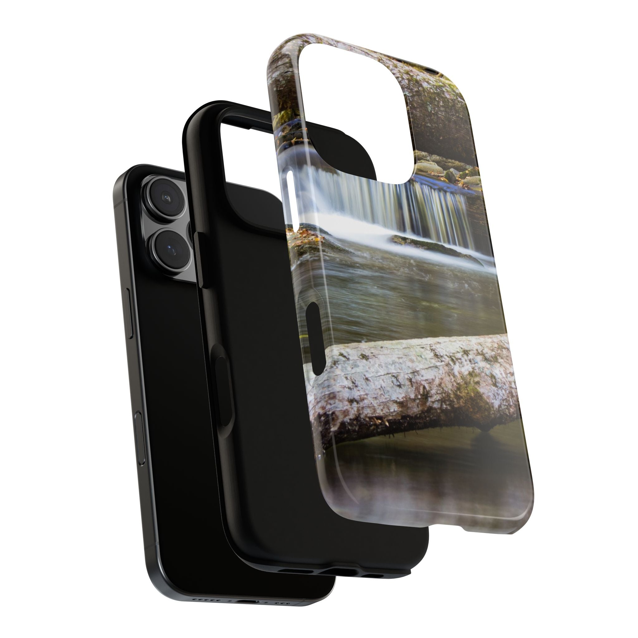 Nature-Inspired Phone Case, Tough Cases with Waterfall Design, Durable Phone Accessory, Outdoor Lover Gift, Nature Photography Case