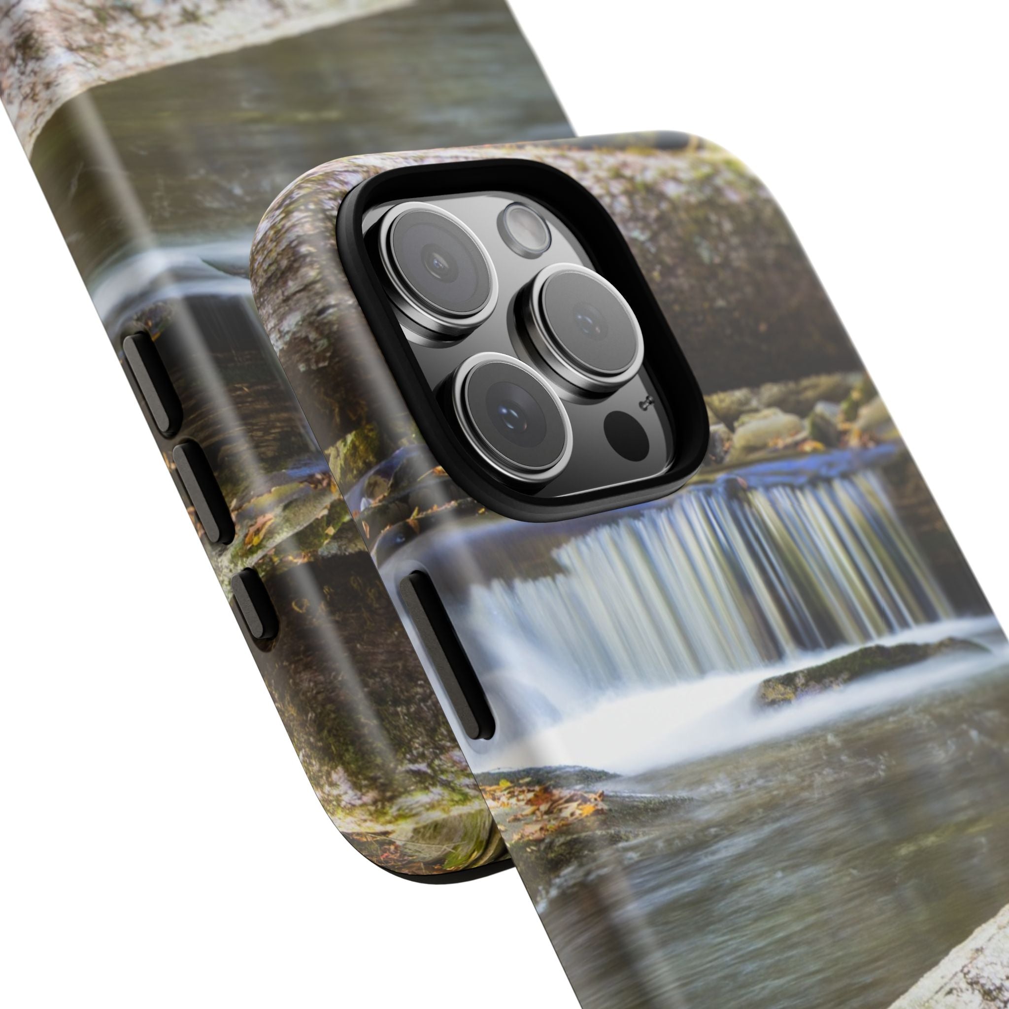 Nature-Inspired Phone Case, Tough Cases with Waterfall Design, Durable Phone Accessory, Outdoor Lover Gift, Nature Photography Case