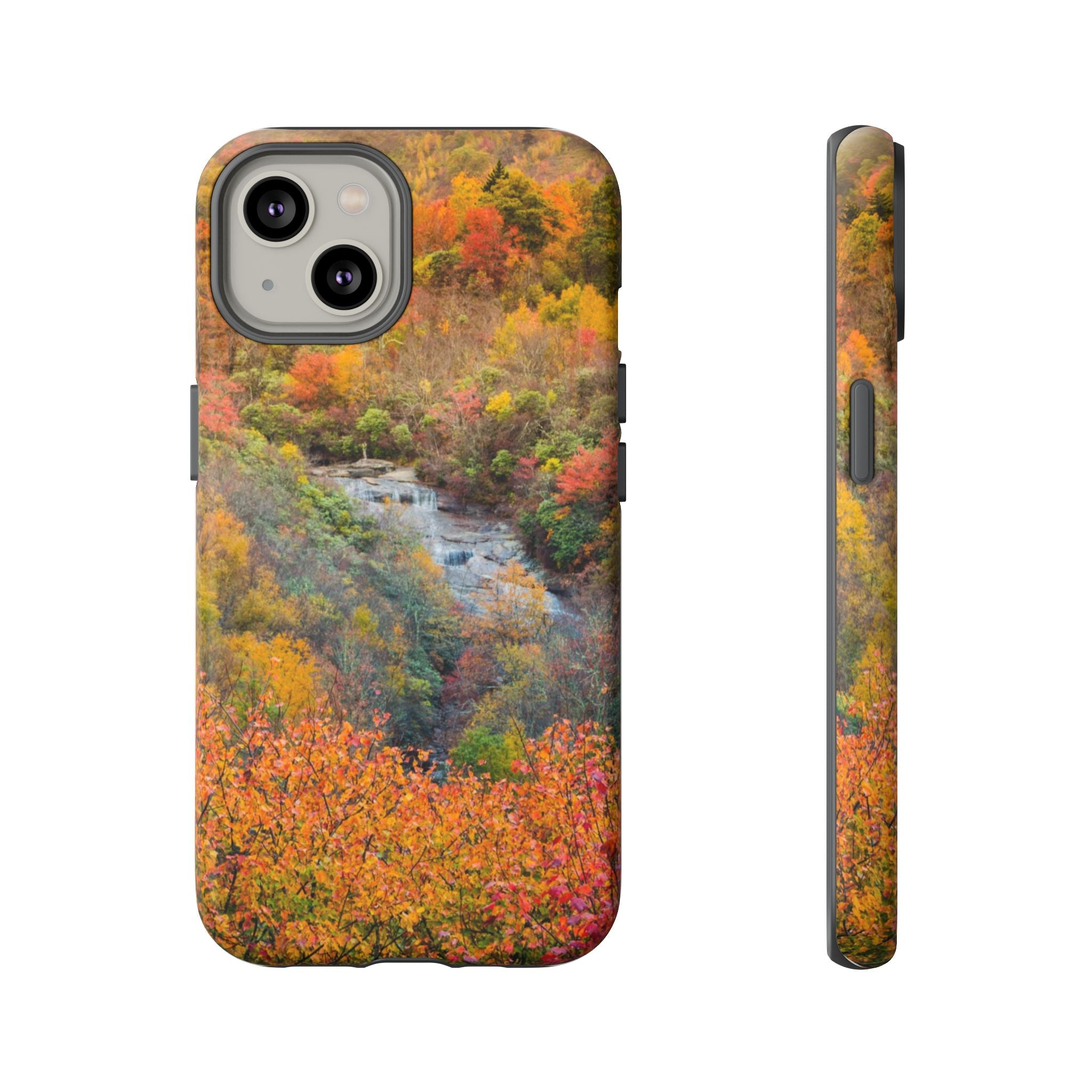 Nature-Inspired Phone Case, Tough Cases, Fall Landscape Design, Eco-Friendly, Protective Cover, Gifts for Nature Lovers