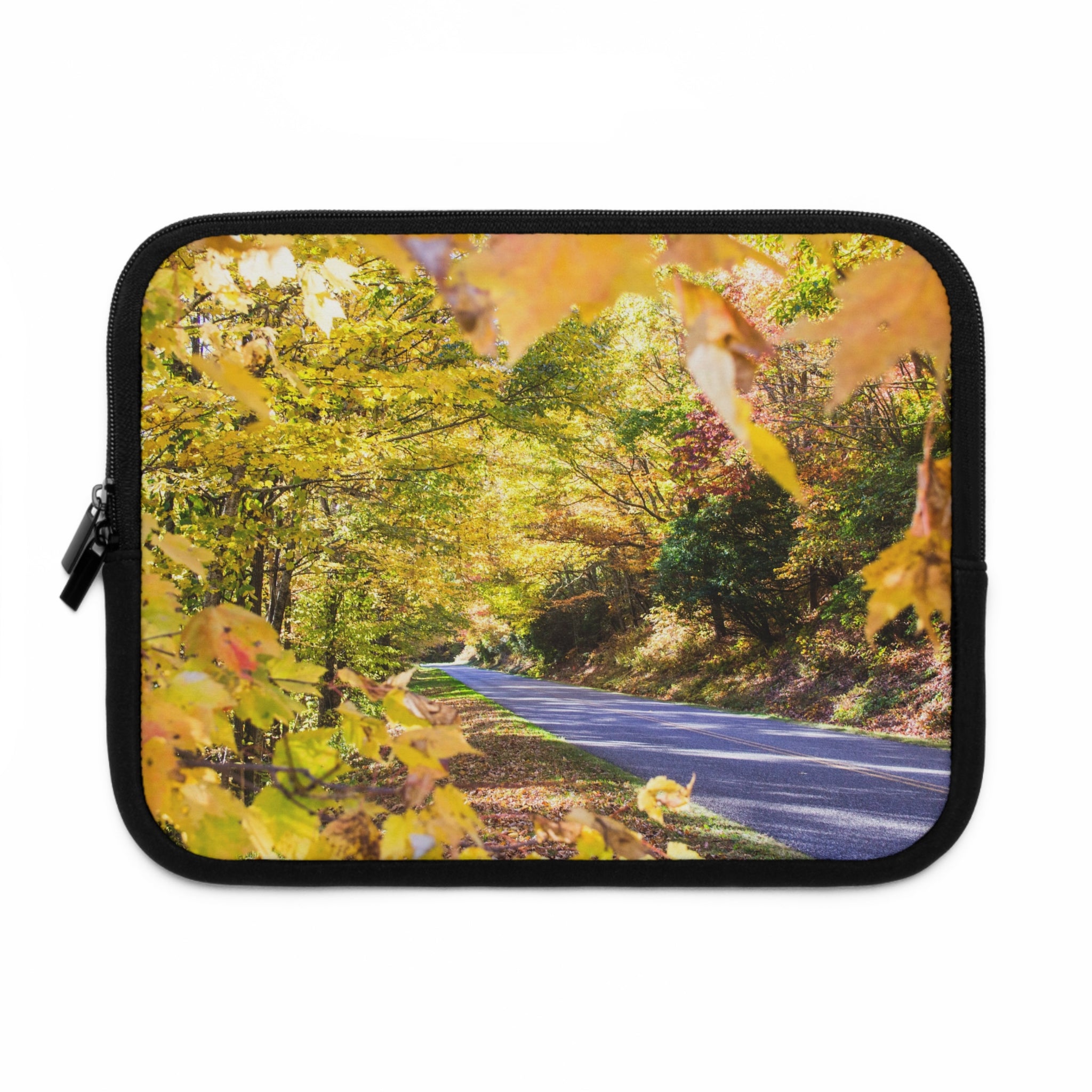 Autumn Landscape Laptop Sleeve, Fall Laptop Case, Nature Lover's Gift, Cozy Office Supplies, Seasonal Tech Accessory