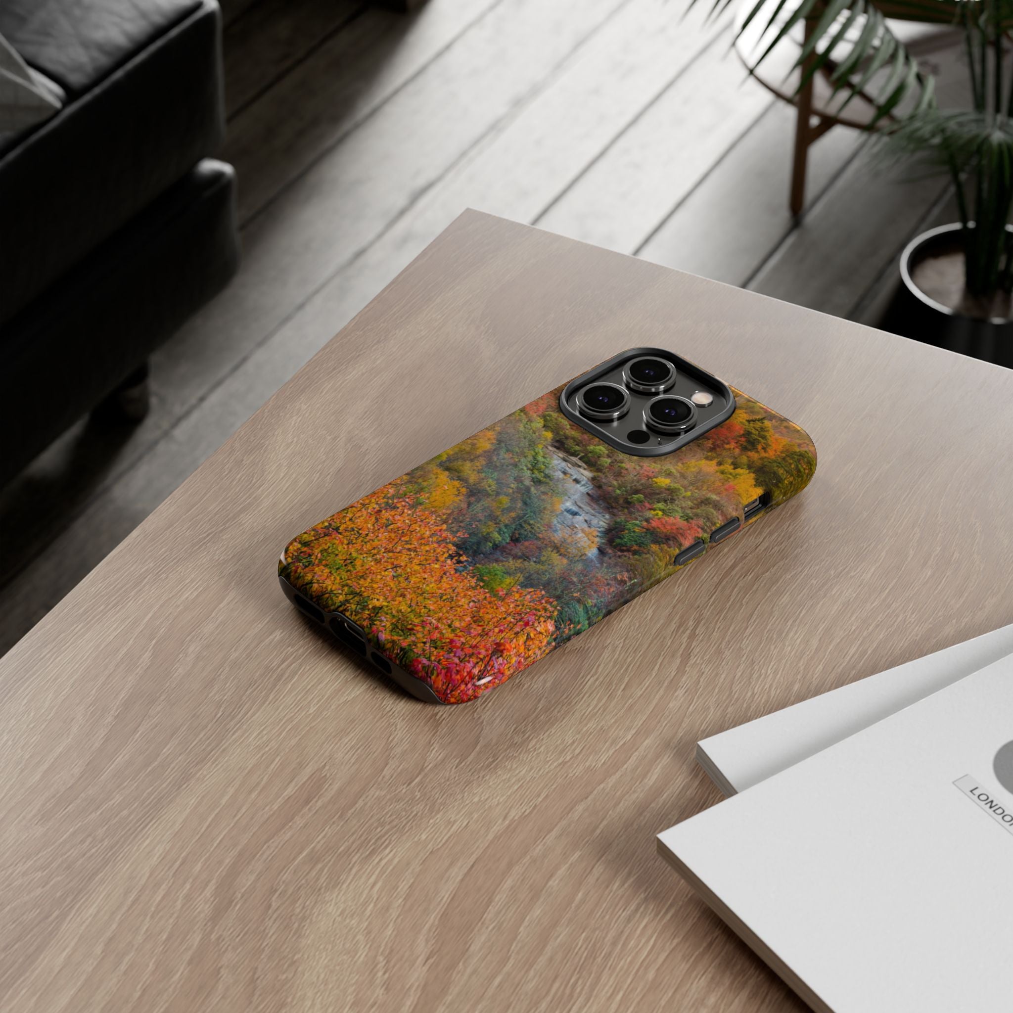 Nature-Inspired Phone Case, Tough Cases, Fall Landscape Design, Eco-Friendly, Protective Cover, Gifts for Nature Lovers