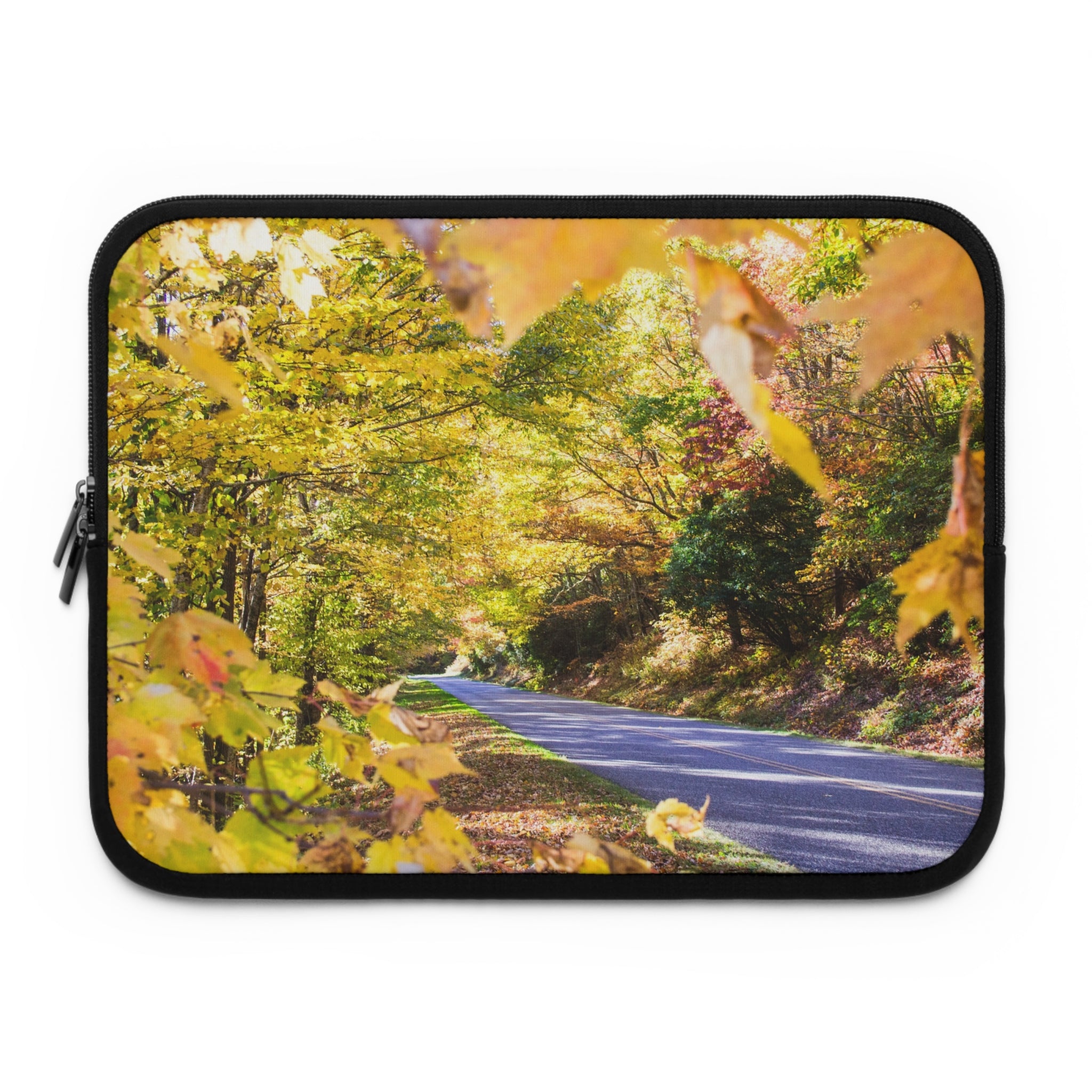 Autumn Landscape Laptop Sleeve, Fall Laptop Case, Nature Lover's Gift, Cozy Office Supplies, Seasonal Tech Accessory
