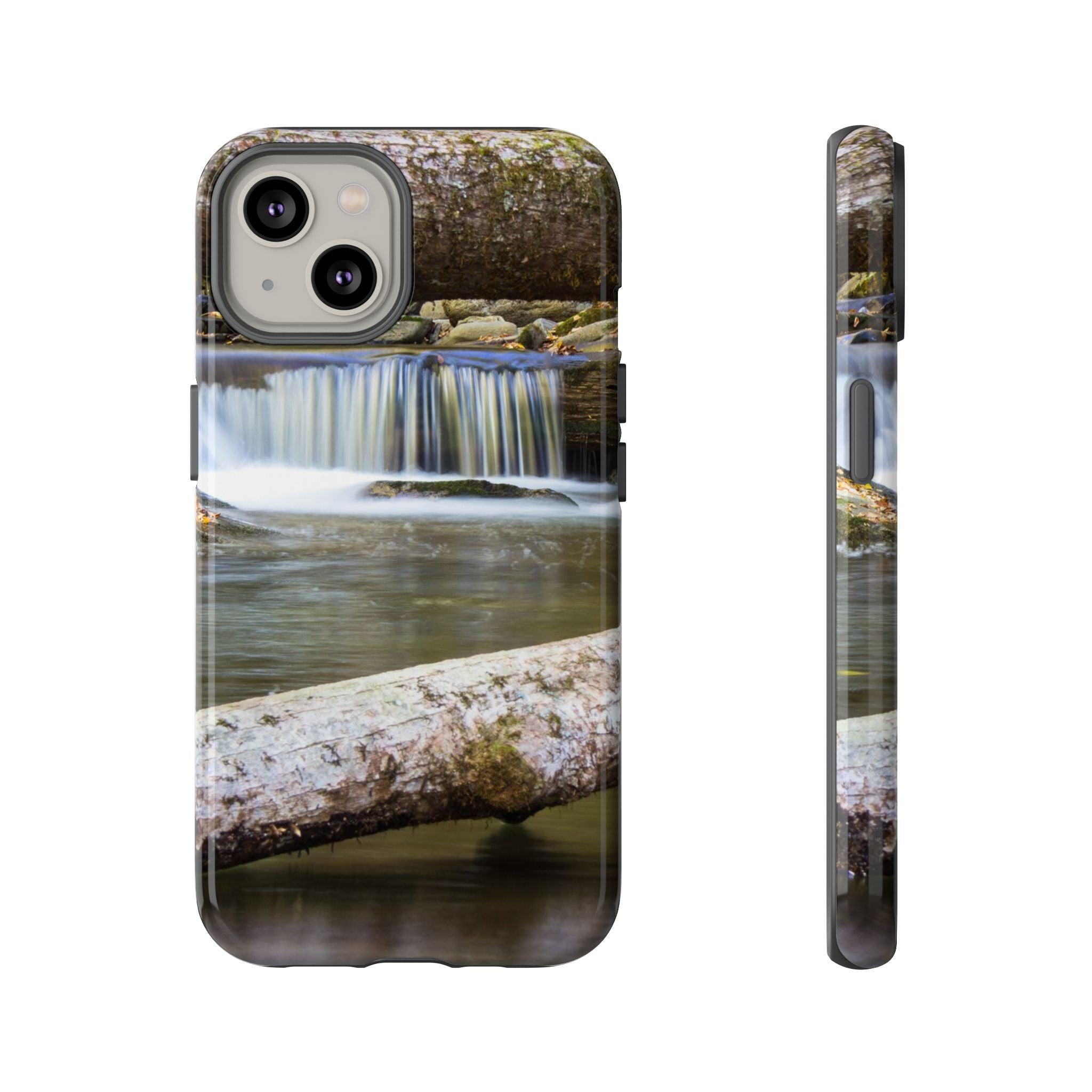 Nature-Inspired Phone Case, Tough Cases with Waterfall Design, Durable Phone Accessory, Outdoor Lover Gift, Nature Photography Case