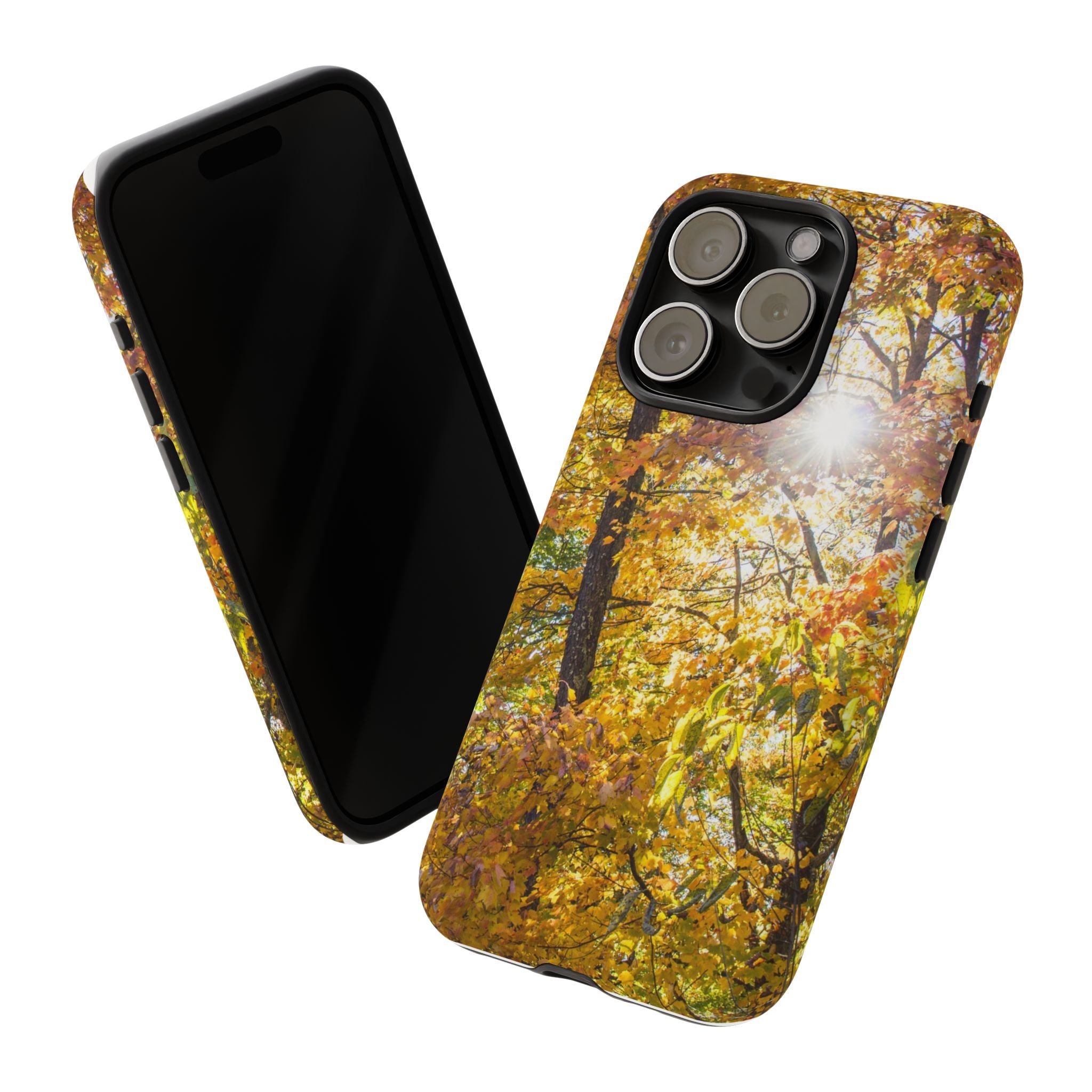 Autumn Forest Phone Case, Tough Cases for iPhone, Fall Vibes Accessories, Nature Lover Gift, Seasonal Phone Cover, Eco-Friendly Design