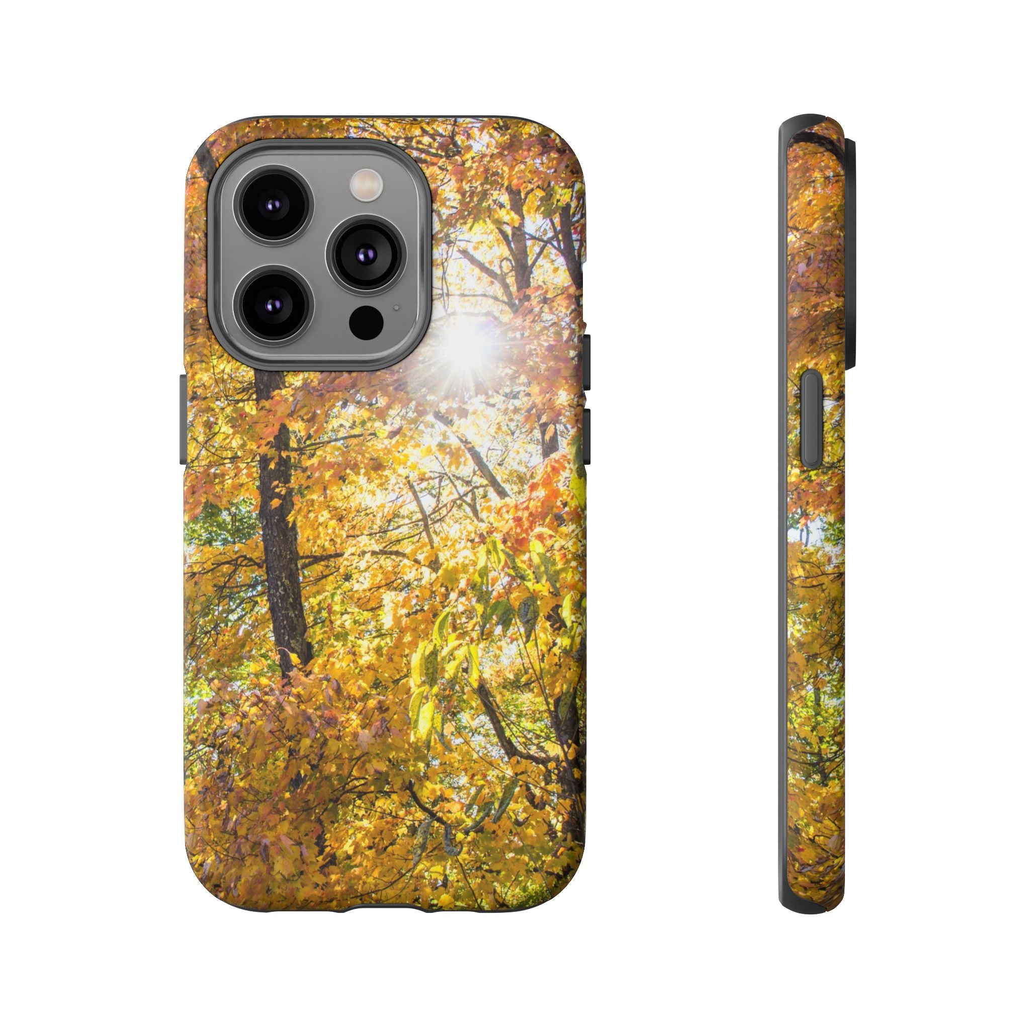 Autumn Forest Phone Case, Tough Cases for iPhone, Fall Vibes Accessories, Nature Lover Gift, Seasonal Phone Cover, Eco-Friendly Design