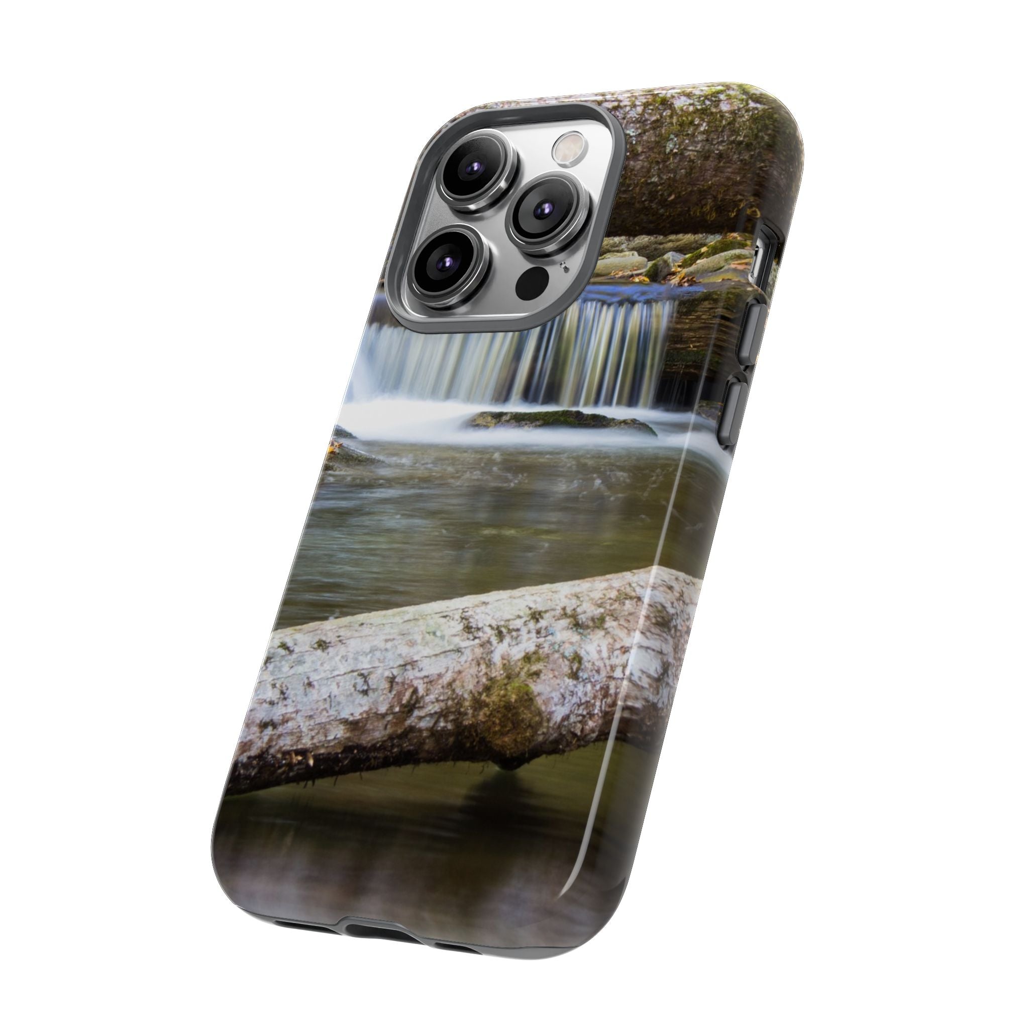 Nature-Inspired Phone Case, Tough Cases with Waterfall Design, Durable Phone Accessory, Outdoor Lover Gift, Nature Photography Case