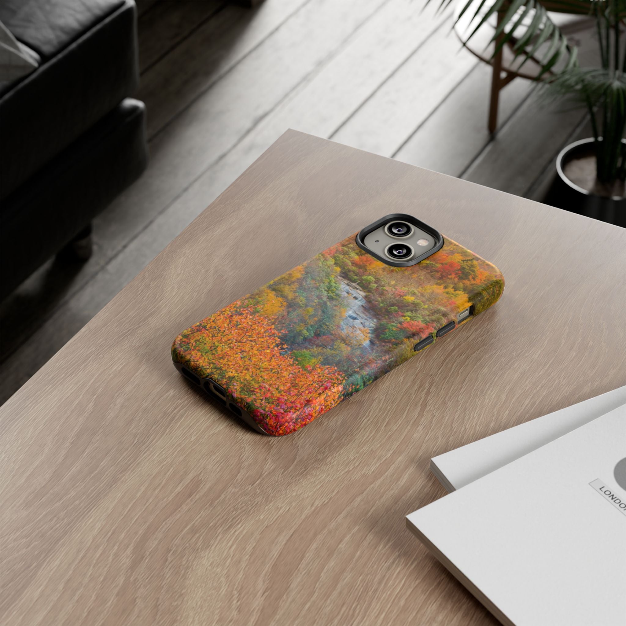 Nature-Inspired Phone Case, Tough Cases, Fall Landscape Design, Eco-Friendly, Protective Cover, Gifts for Nature Lovers