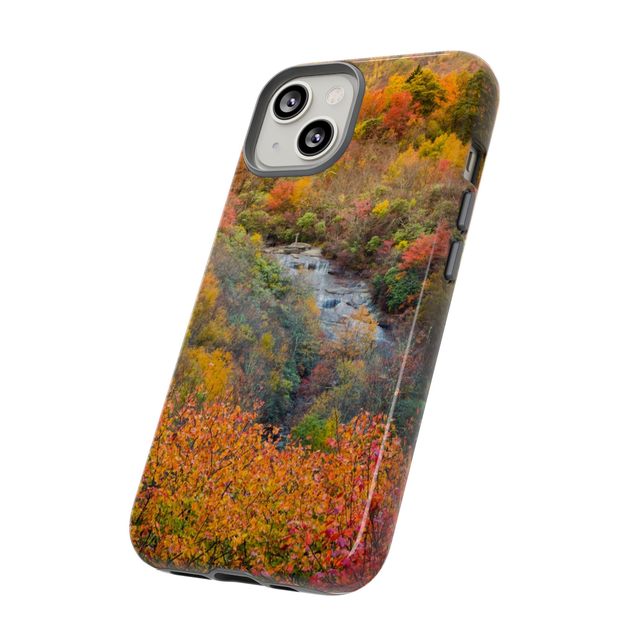 Nature-Inspired Phone Case, Tough Cases, Fall Landscape Design, Eco-Friendly, Protective Cover, Gifts for Nature Lovers