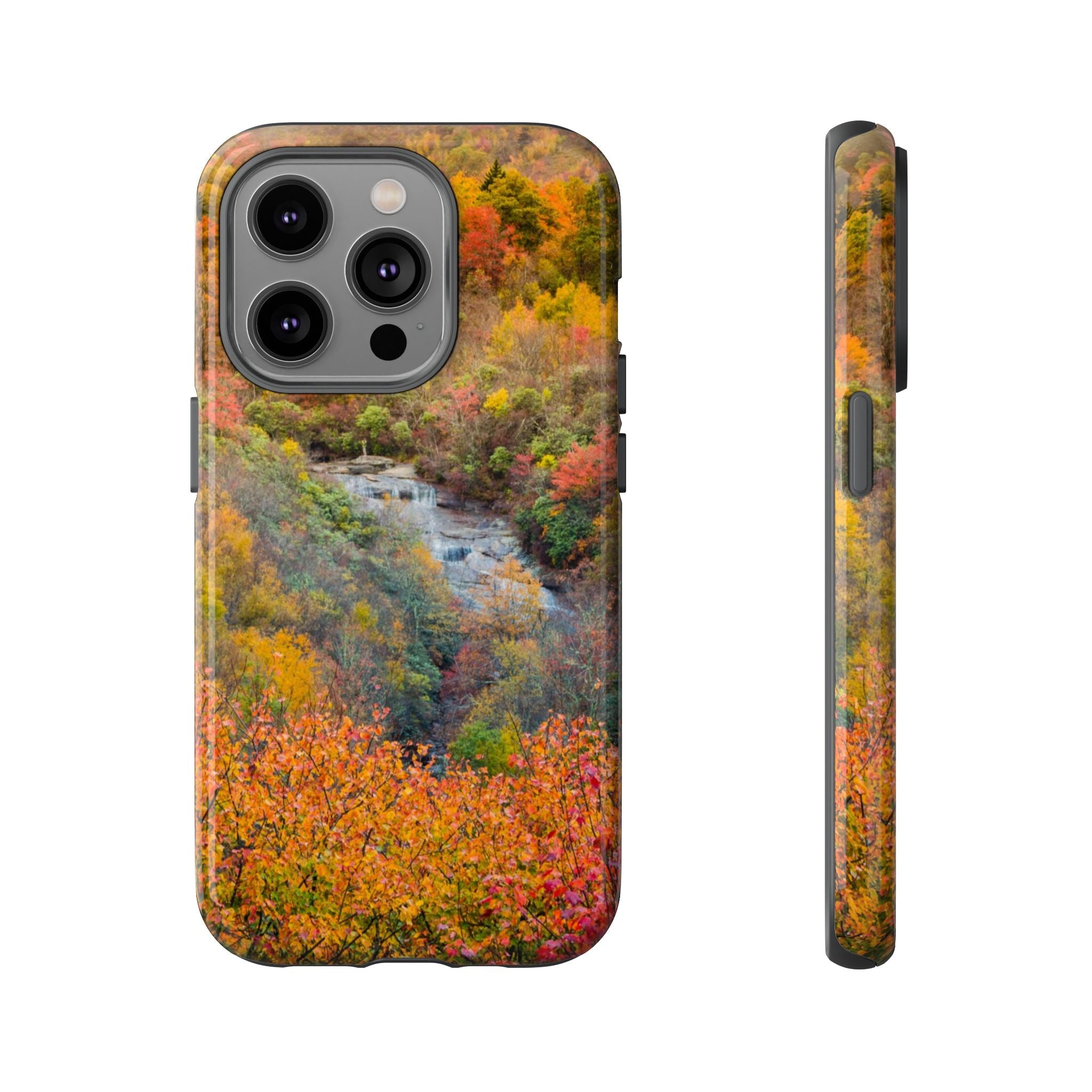 Nature-Inspired Phone Case, Tough Cases, Fall Landscape Design, Eco-Friendly, Protective Cover, Gifts for Nature Lovers