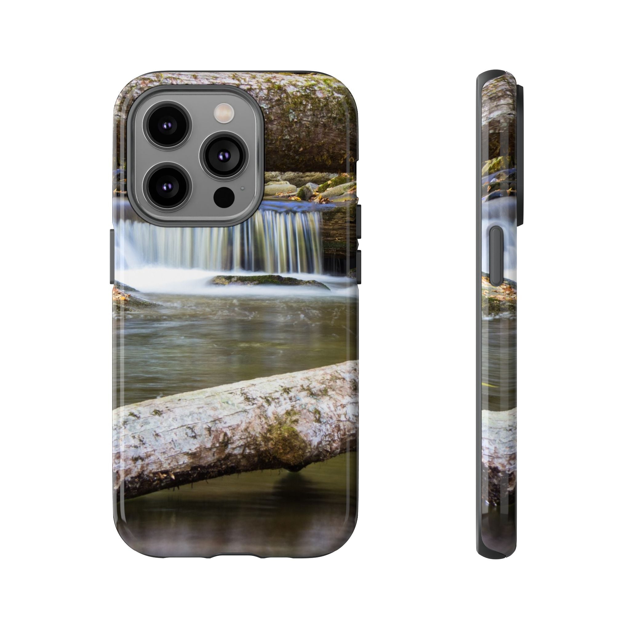 Nature-Inspired Phone Case, Tough Cases with Waterfall Design, Durable Phone Accessory, Outdoor Lover Gift, Nature Photography Case