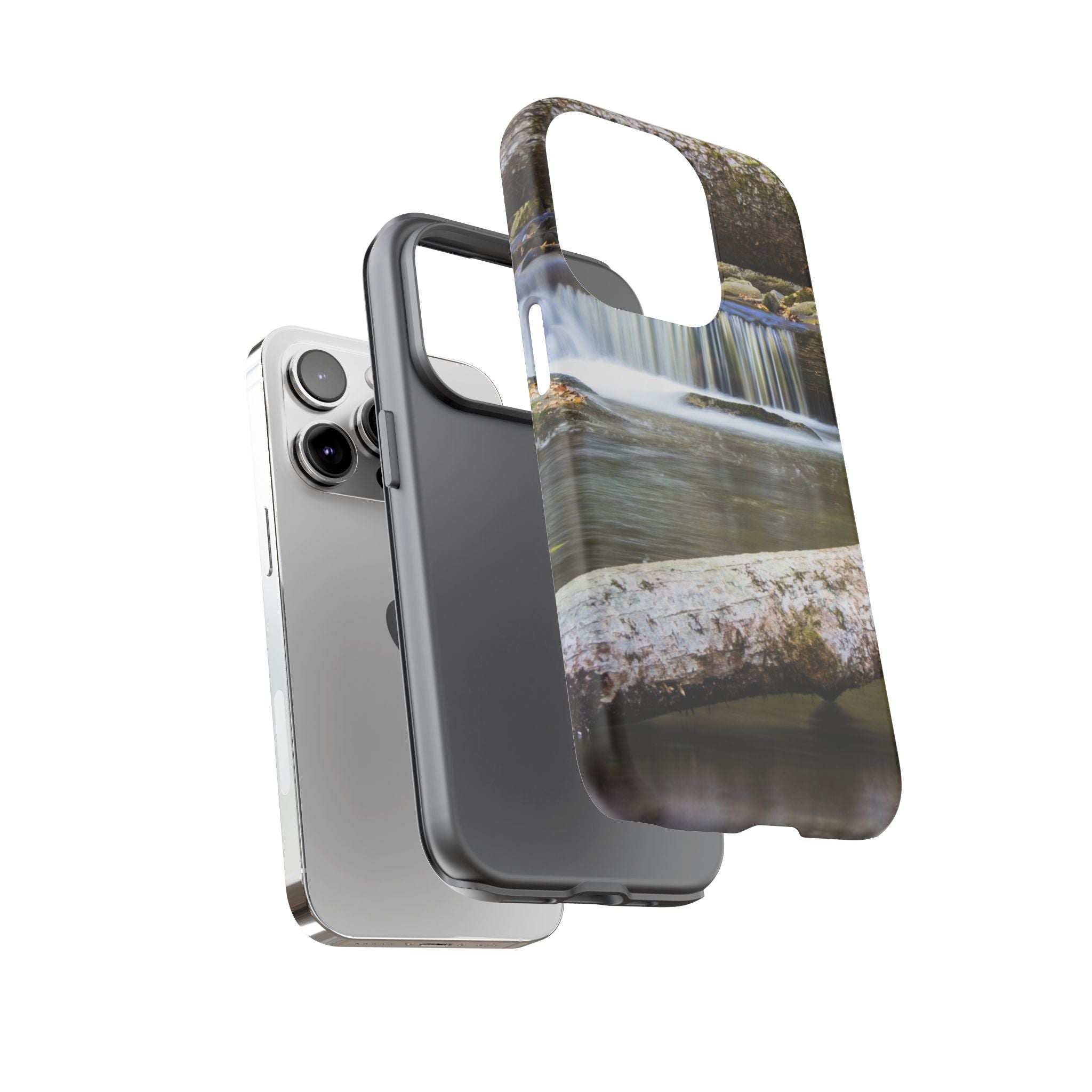 Nature-Inspired Phone Case, Tough Cases with Waterfall Design, Durable Phone Accessory, Outdoor Lover Gift, Nature Photography Case