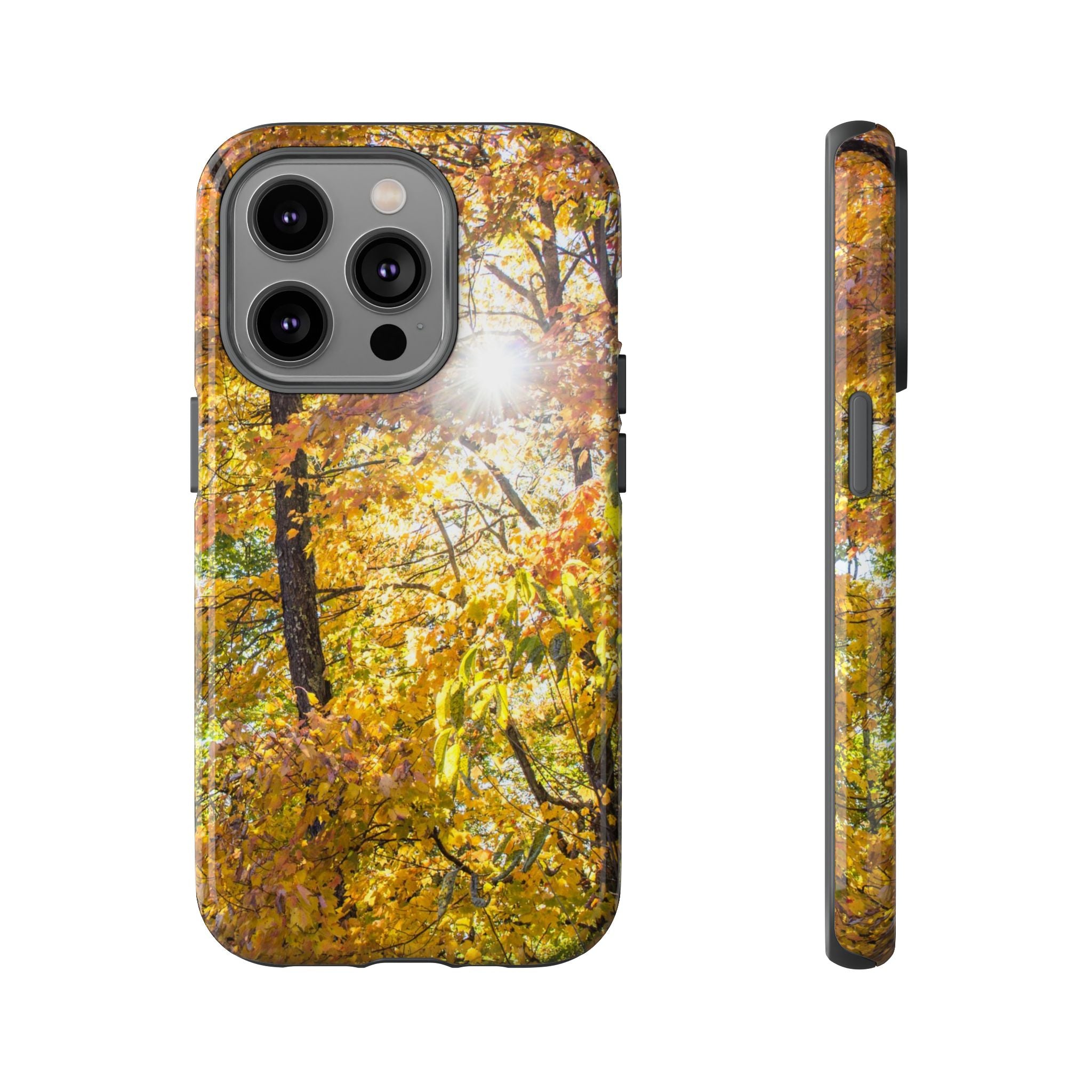 Autumn Forest Phone Case, Tough Cases for iPhone, Fall Vibes Accessories, Nature Lover Gift, Seasonal Phone Cover, Eco-Friendly Design
