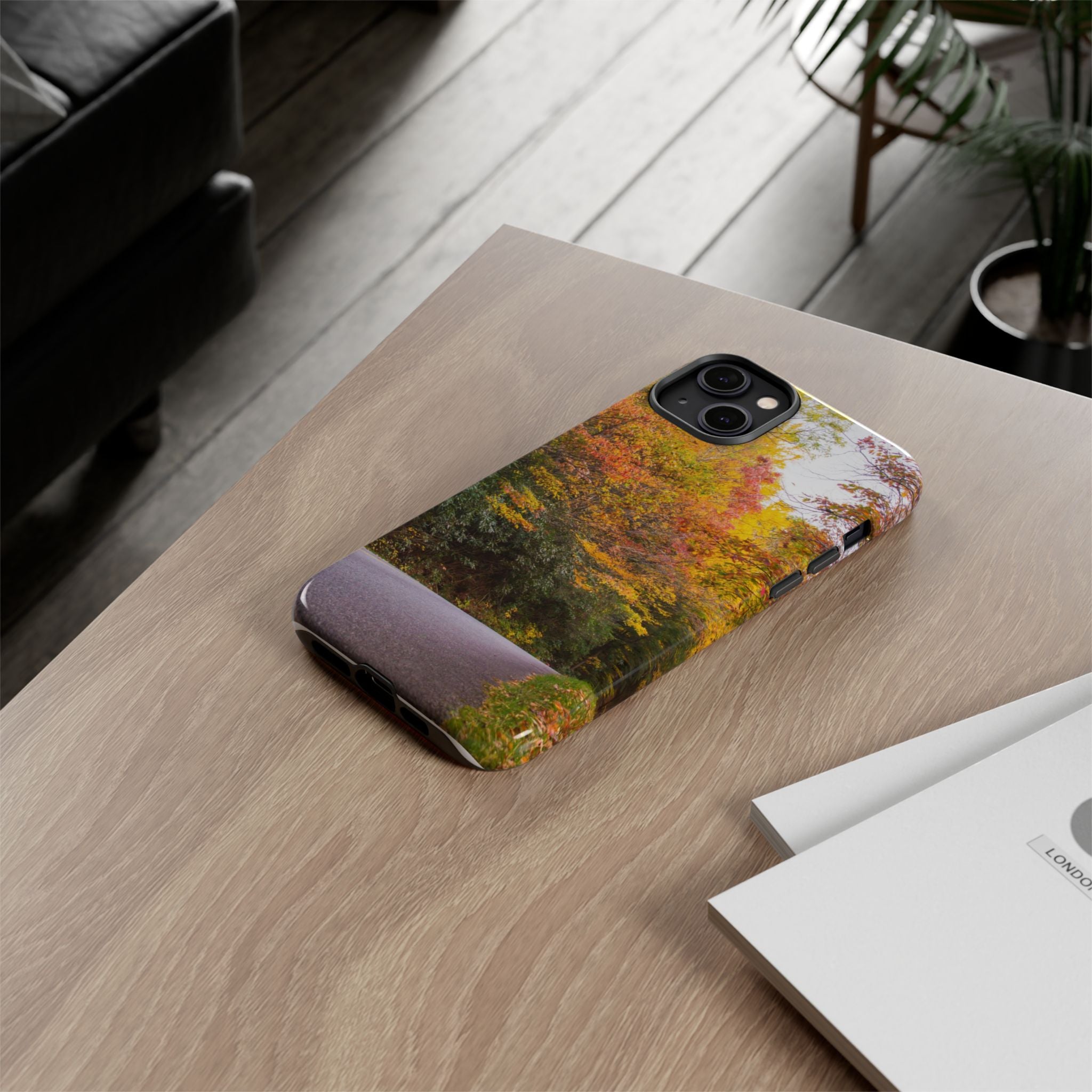 Fall Landscape Phone Case, Autumn iPhone Cover, Unique Tough Cases, Nature Lover Gift, Seasonal Phone Accessory, Eco-Friendly Design