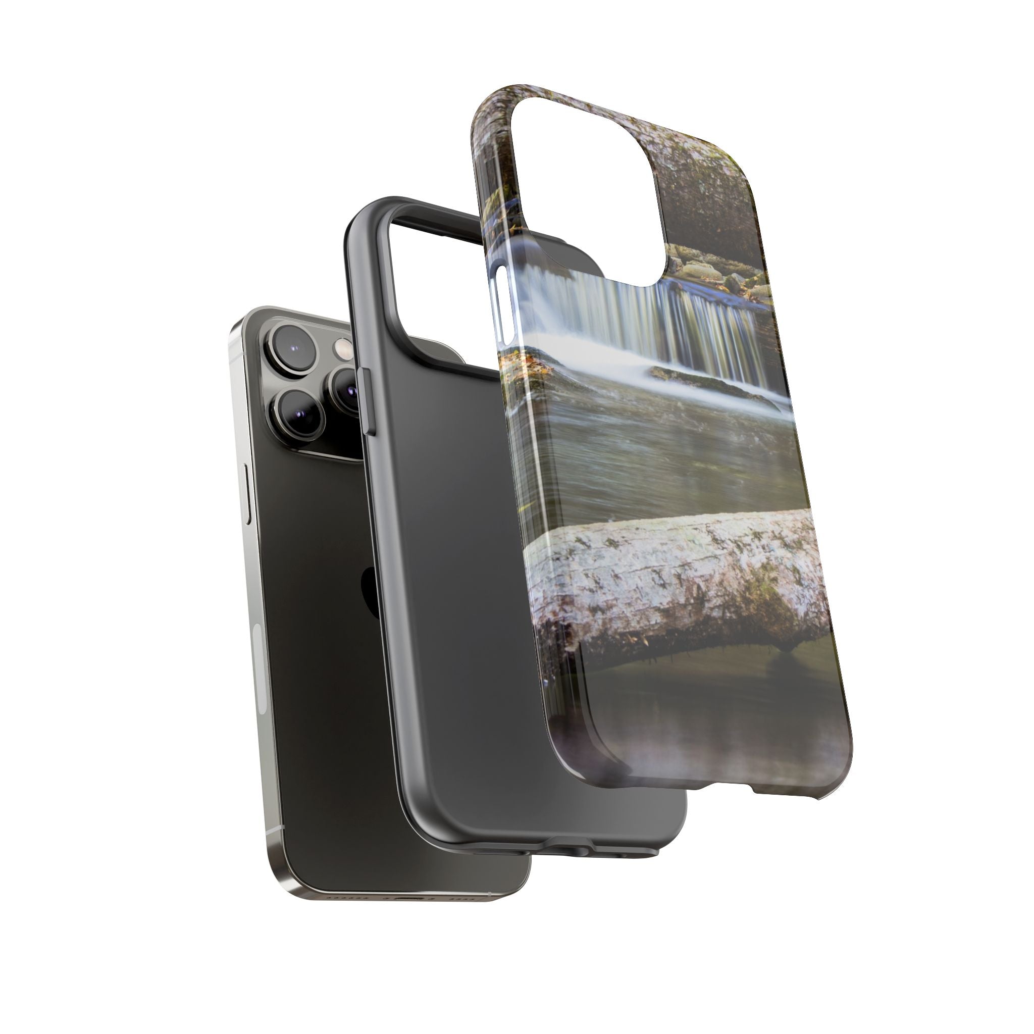 Nature-Inspired Phone Case, Tough Cases with Waterfall Design, Durable Phone Accessory, Outdoor Lover Gift, Nature Photography Case