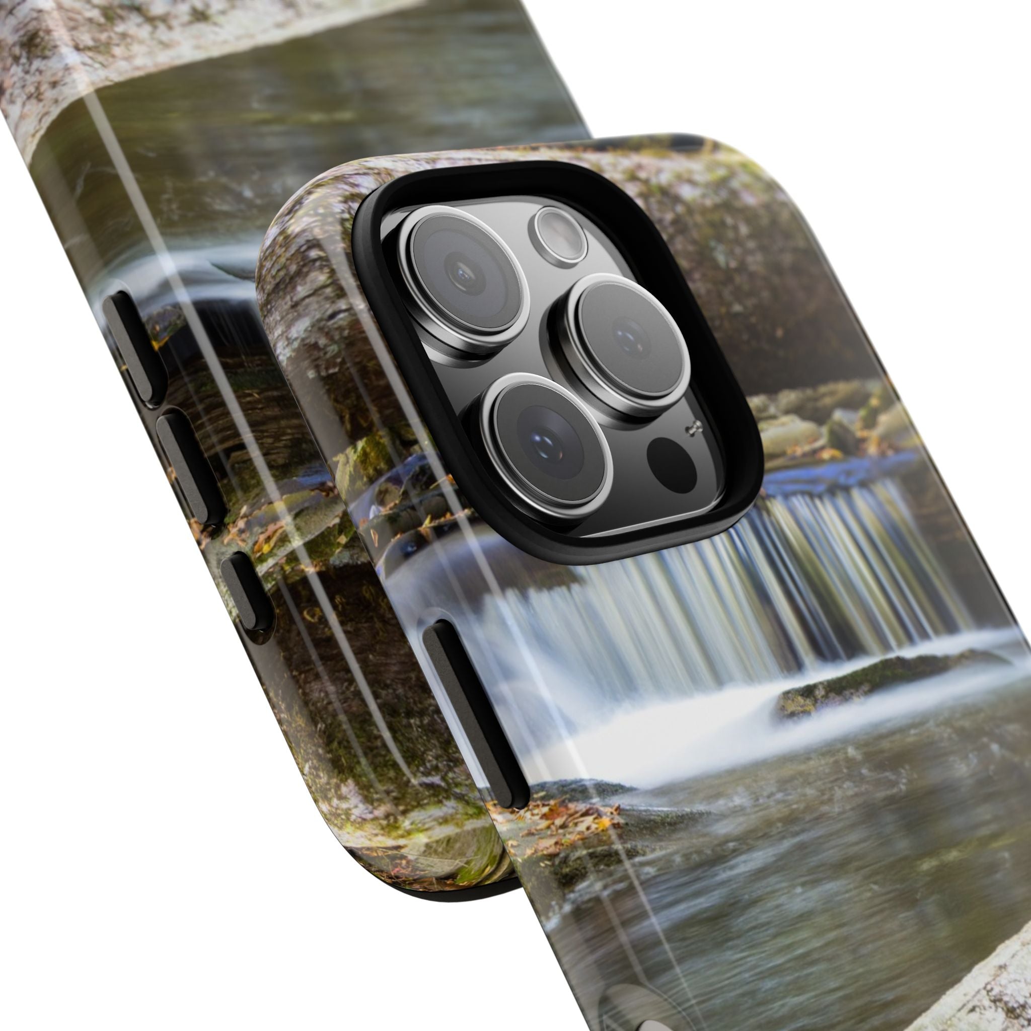 Nature-Inspired Phone Case, Tough Cases with Waterfall Design, Durable Phone Accessory, Outdoor Lover Gift, Nature Photography Case
