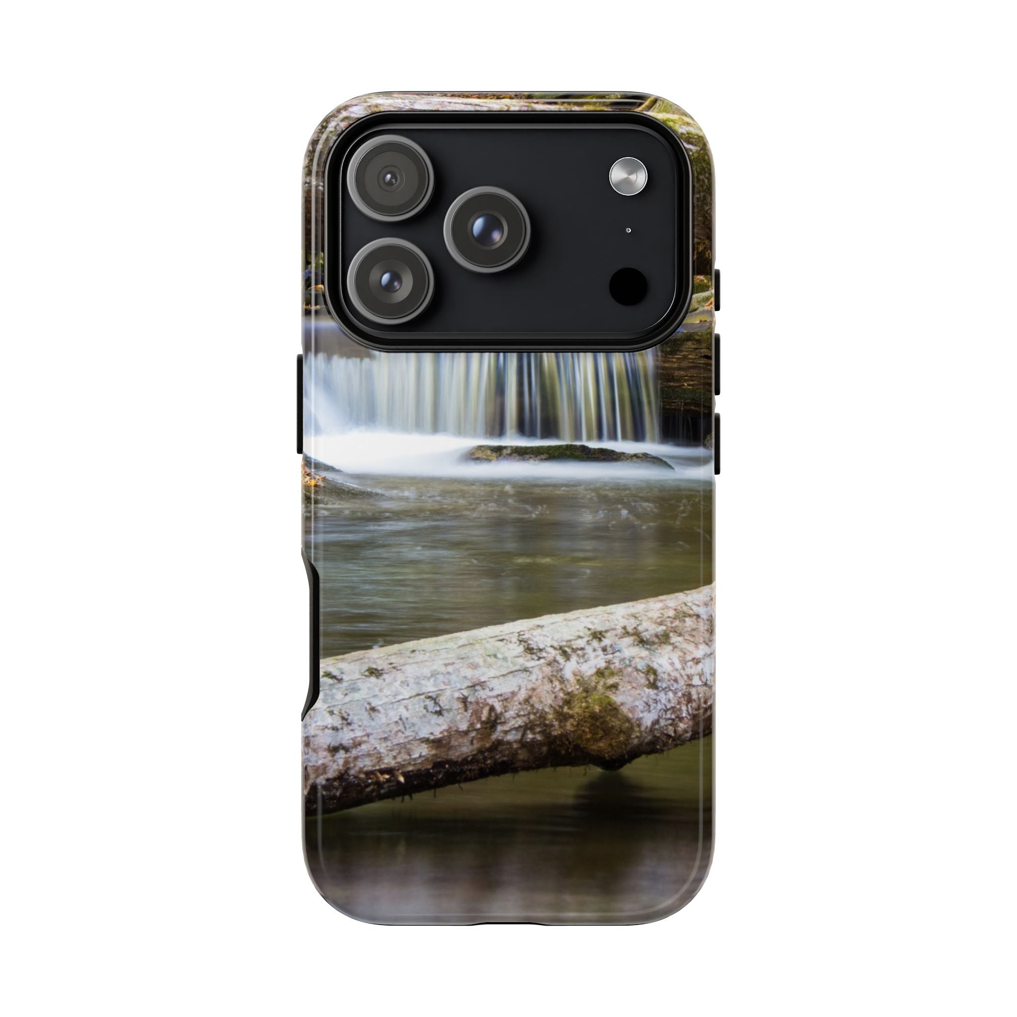 Nature-Inspired Phone Case, Tough Cases with Waterfall Design, Durable Phone Accessory, Outdoor Lover Gift, Nature Photography Case