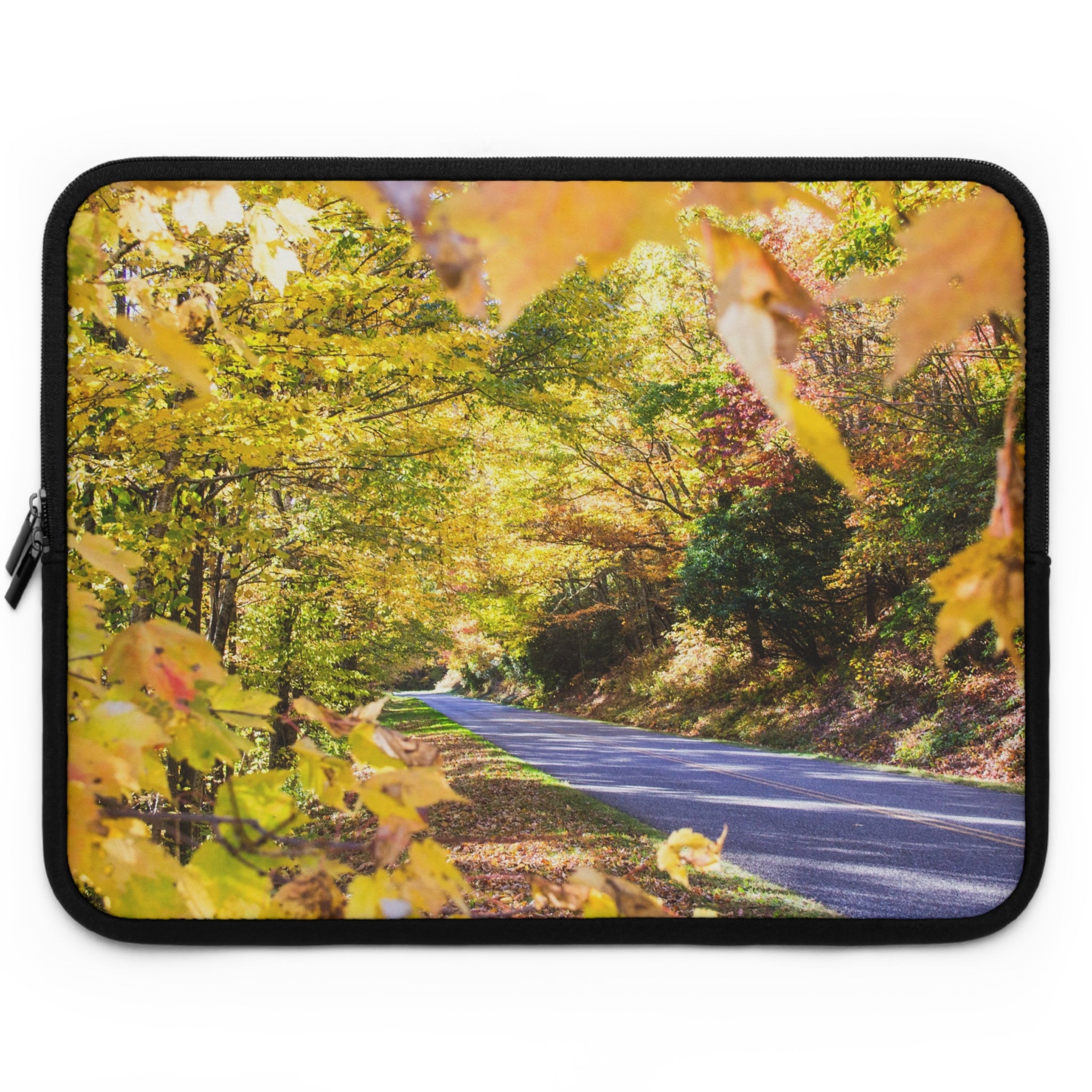 Autumn Landscape Laptop Sleeve, Fall Laptop Case, Nature Lover's Gift, Cozy Office Supplies, Seasonal Tech Accessory