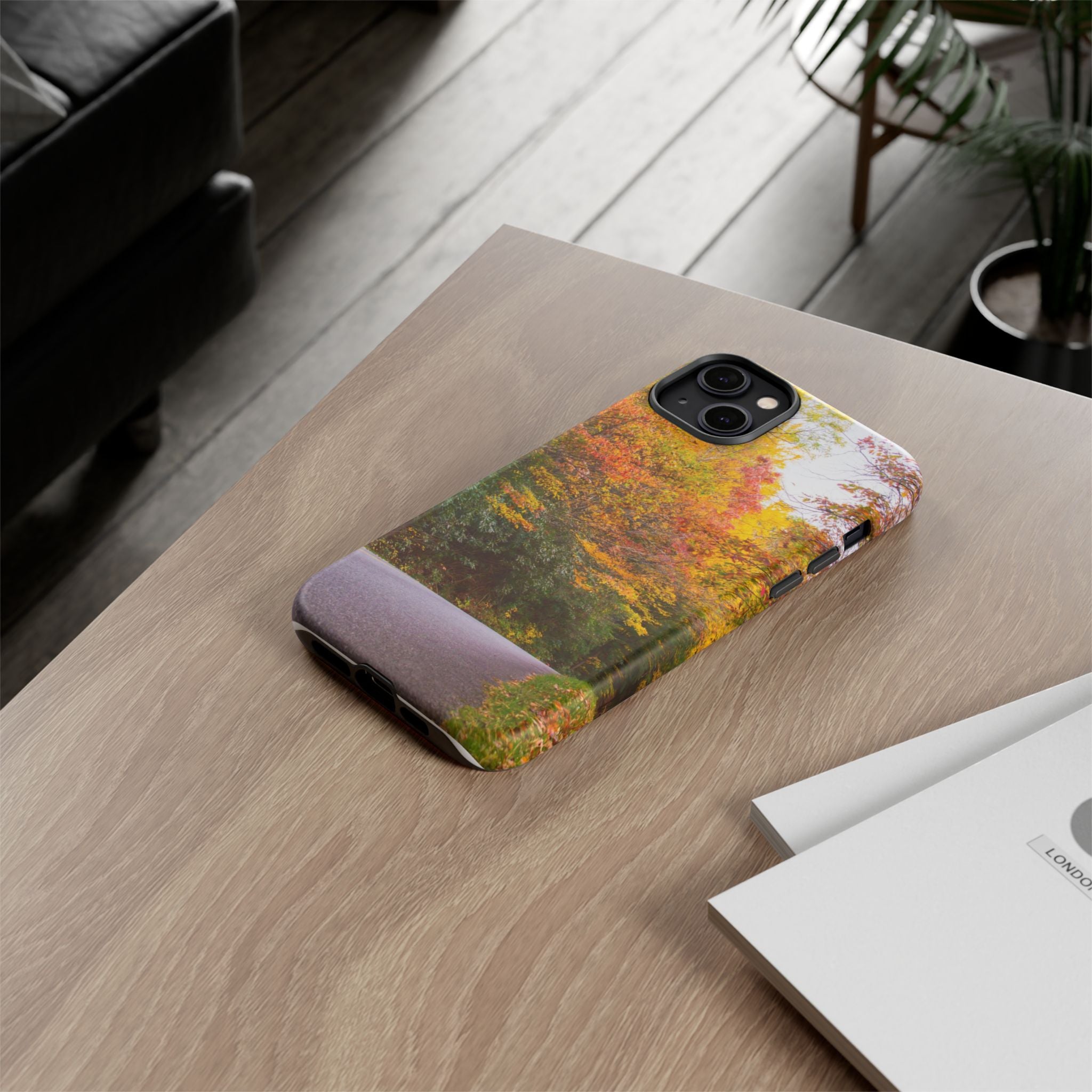 Fall Landscape Phone Case, Autumn iPhone Cover, Unique Tough Cases, Nature Lover Gift, Seasonal Phone Accessory, Eco-Friendly Design