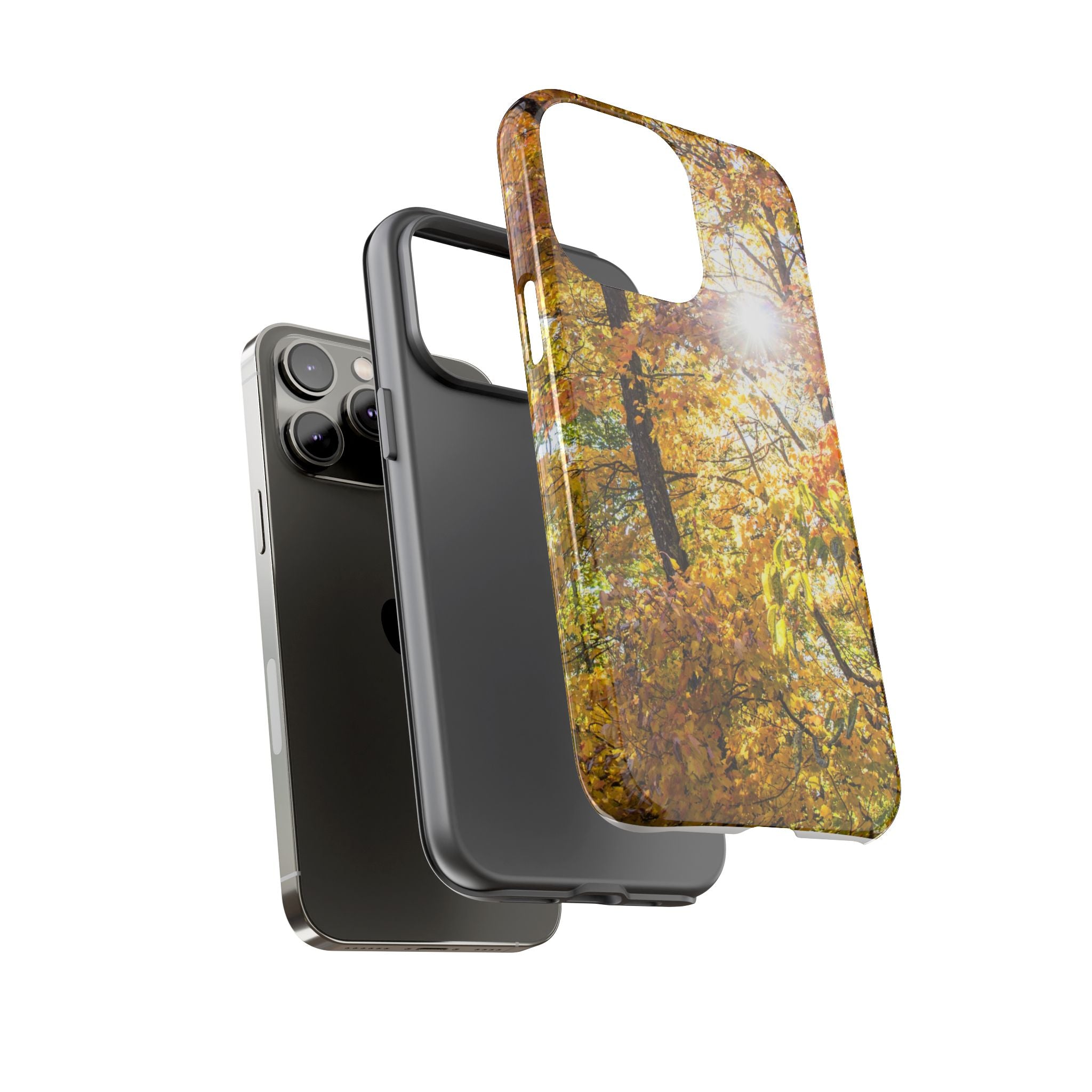 Autumn Forest Phone Case, Tough Cases for iPhone, Fall Vibes Accessories, Nature Lover Gift, Seasonal Phone Cover, Eco-Friendly Design