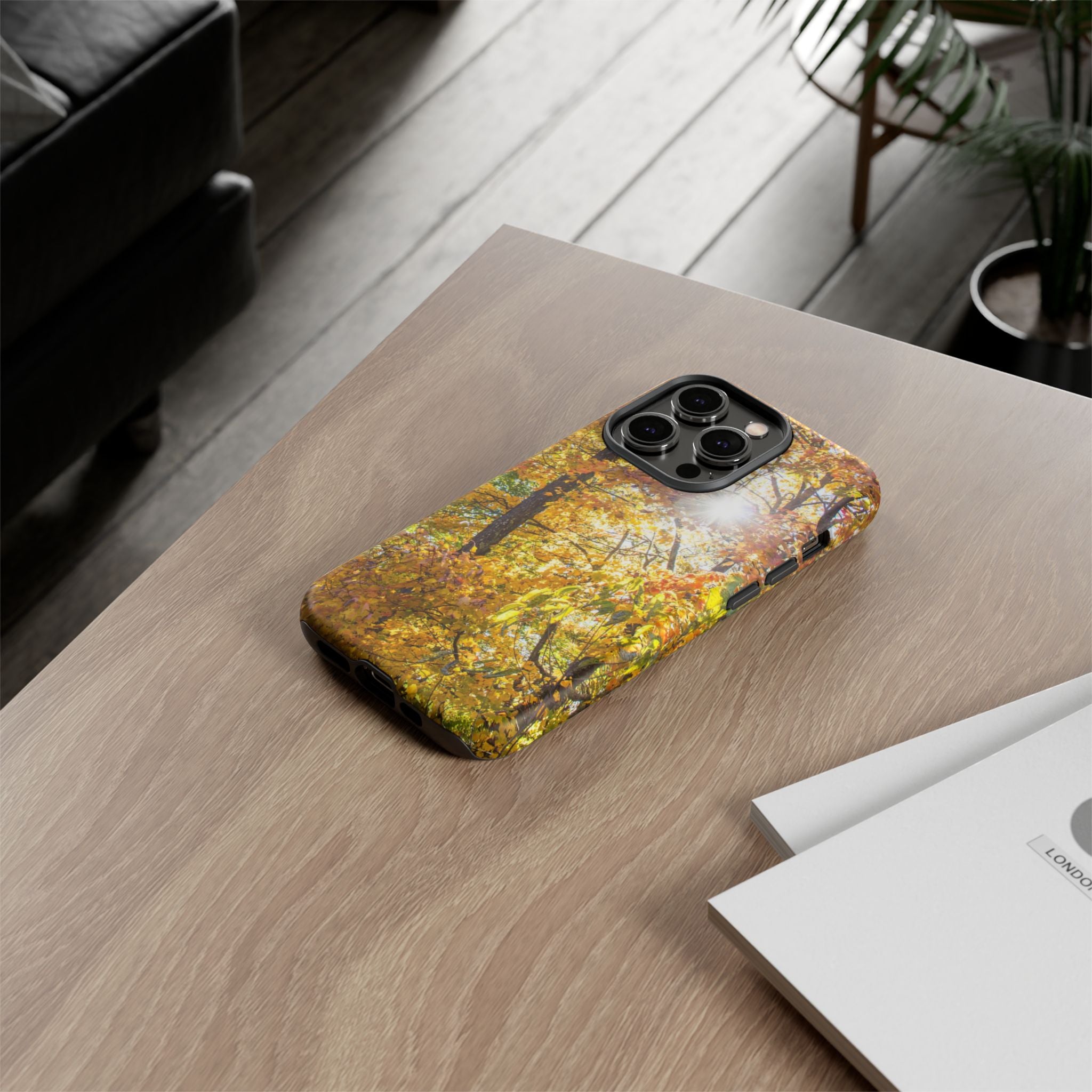 Autumn Forest Phone Case, Tough Cases for iPhone, Fall Vibes Accessories, Nature Lover Gift, Seasonal Phone Cover, Eco-Friendly Design