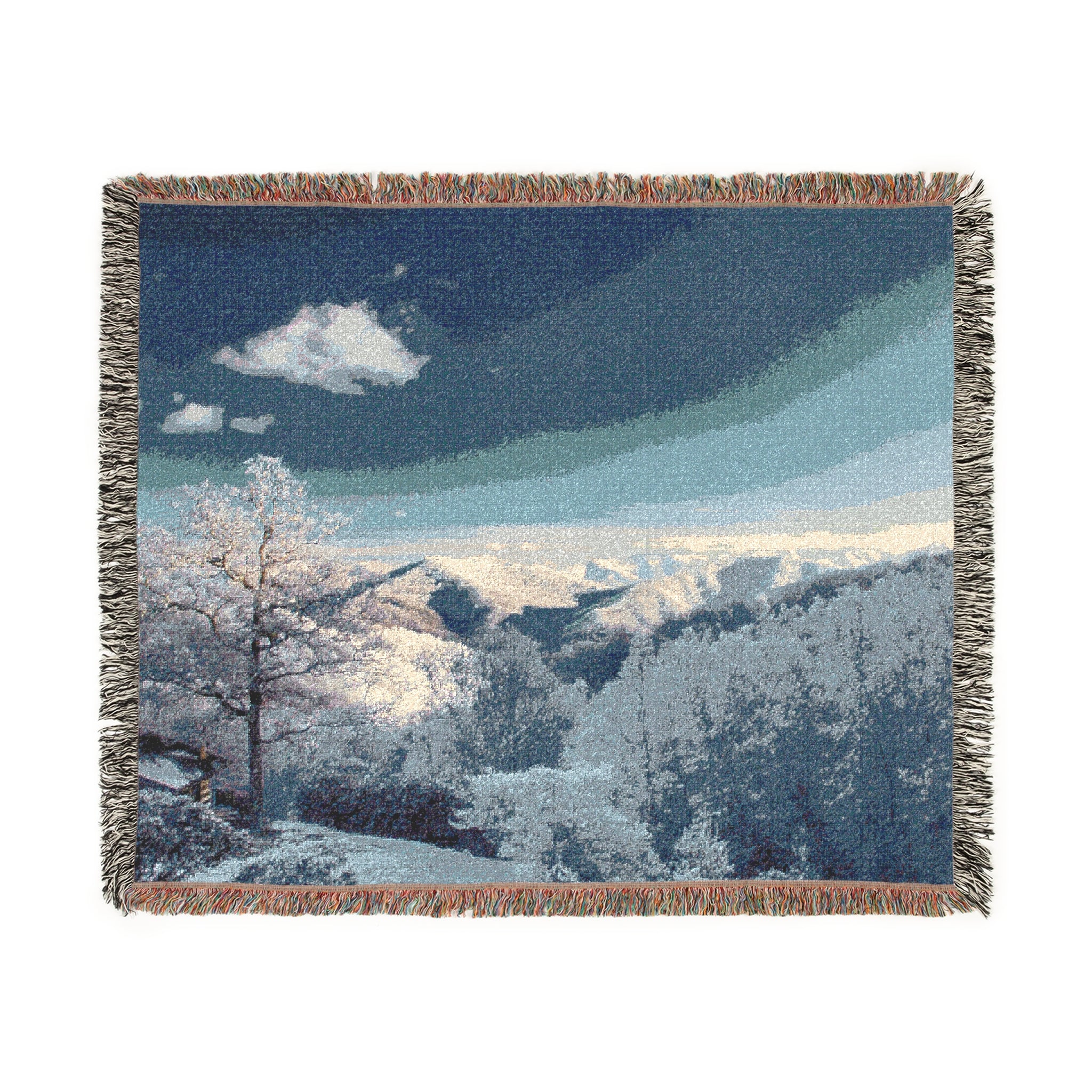 Cozy Scenic Woven Blanket - Perfect for Home Decor, Gifting, Warmth, Relaxation, Nature Lovers