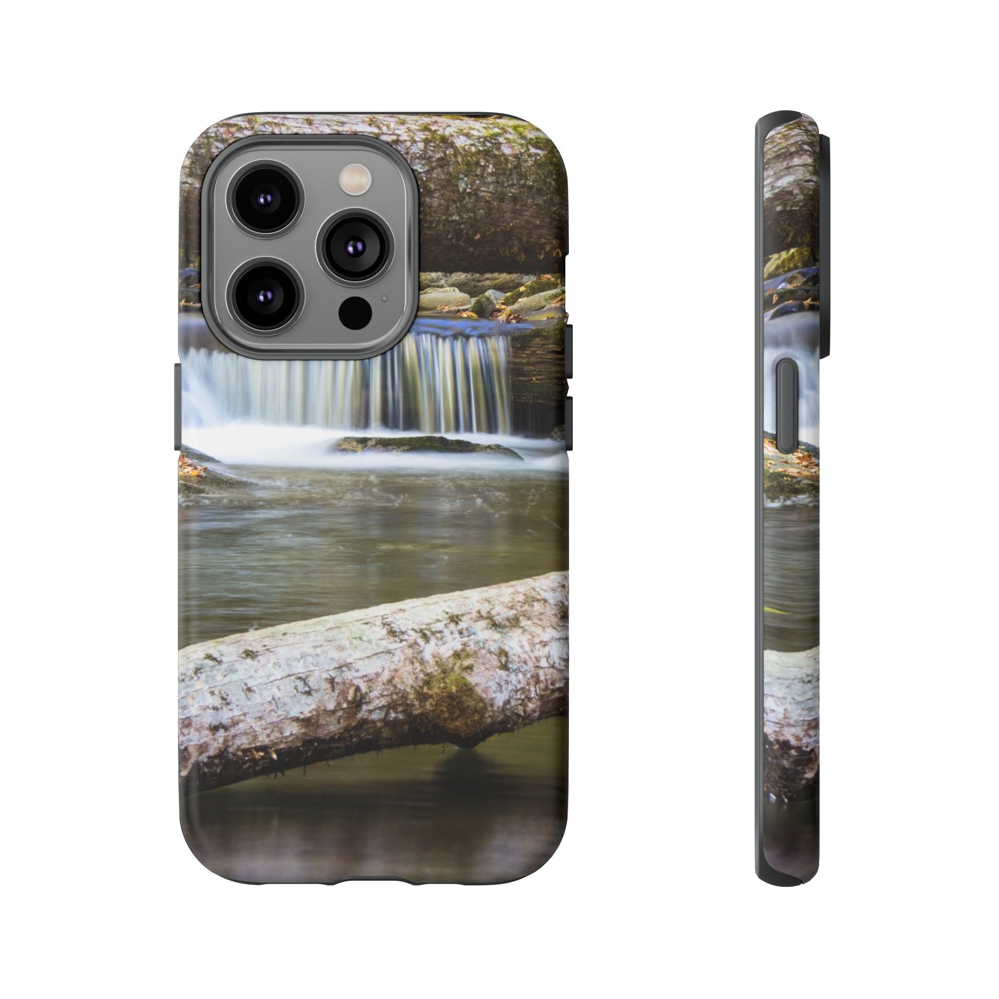 Nature-Inspired Phone Case, Tough Cases with Waterfall Design, Durable Phone Accessory, Outdoor Lover Gift, Nature Photography Case