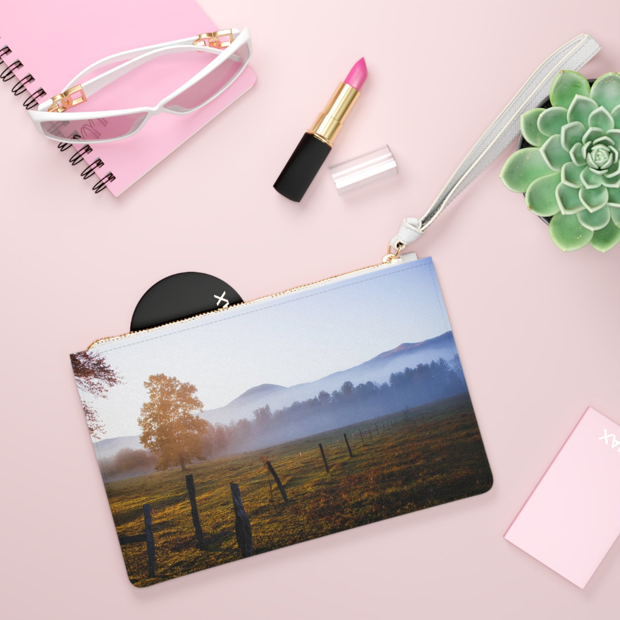 Tranquil Landscape Clutch Bag - Perfect for Travel, Everyday Use, Gifts, Festivals, Casual Outings