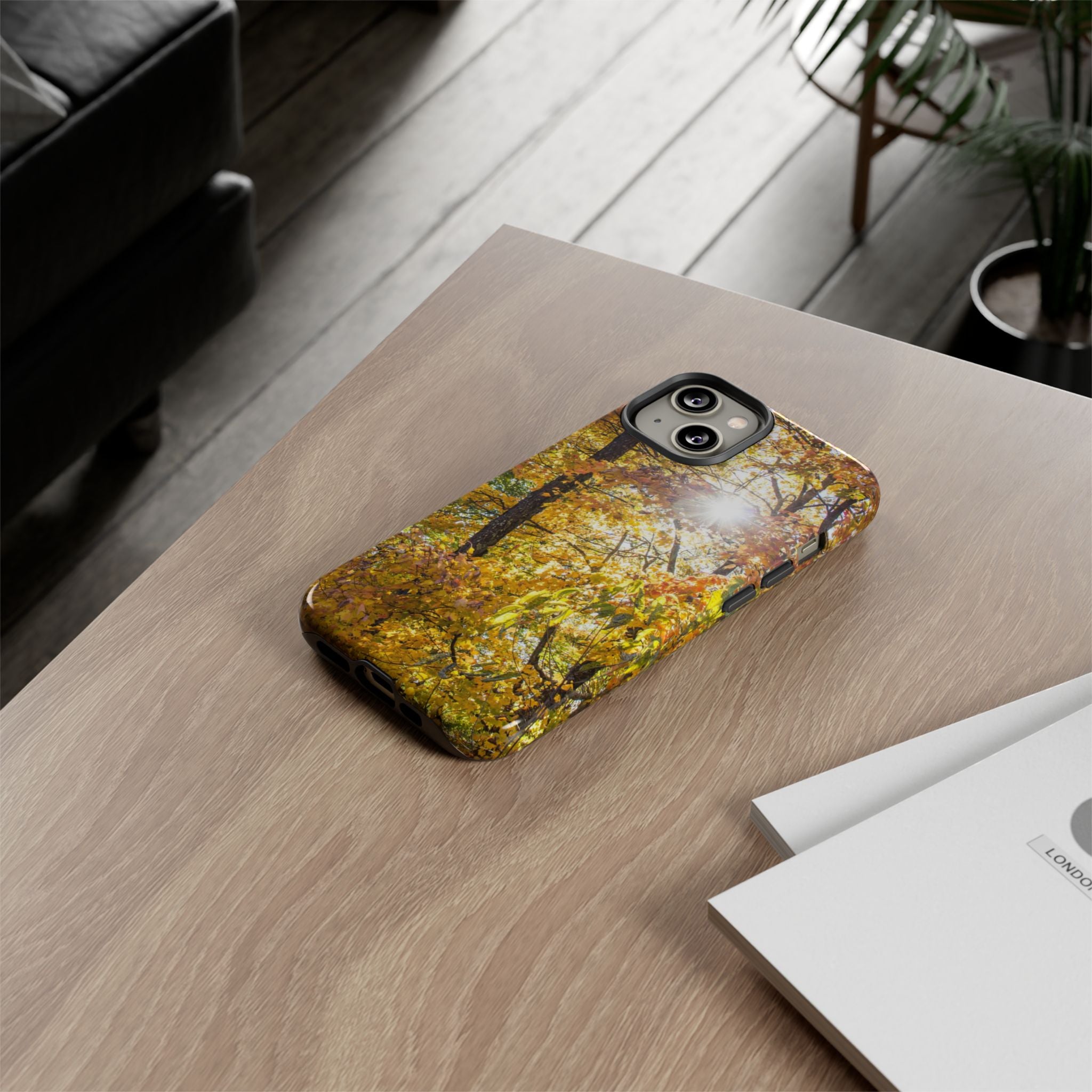 Autumn Forest Phone Case, Tough Cases for iPhone, Fall Vibes Accessories, Nature Lover Gift, Seasonal Phone Cover, Eco-Friendly Design