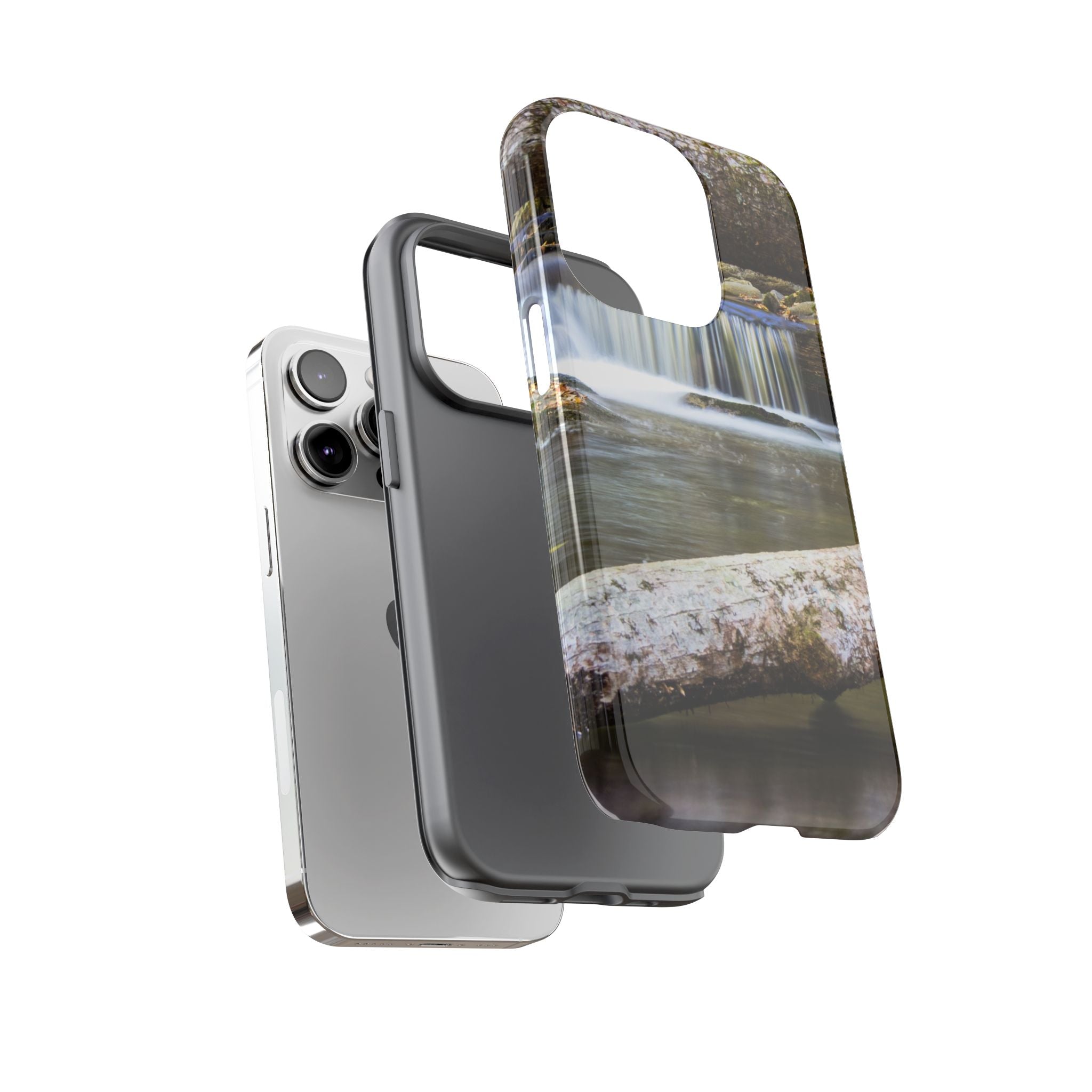 Nature-Inspired Phone Case, Tough Cases with Waterfall Design, Durable Phone Accessory, Outdoor Lover Gift, Nature Photography Case