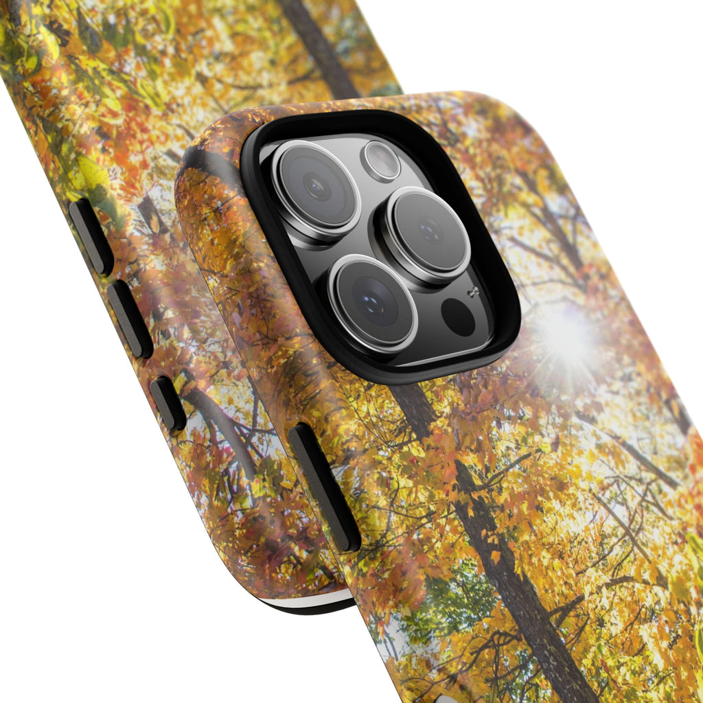 Autumn Forest Phone Case, Tough Cases for iPhone, Fall Vibes Accessories, Nature Lover Gift, Seasonal Phone Cover, Eco-Friendly Design