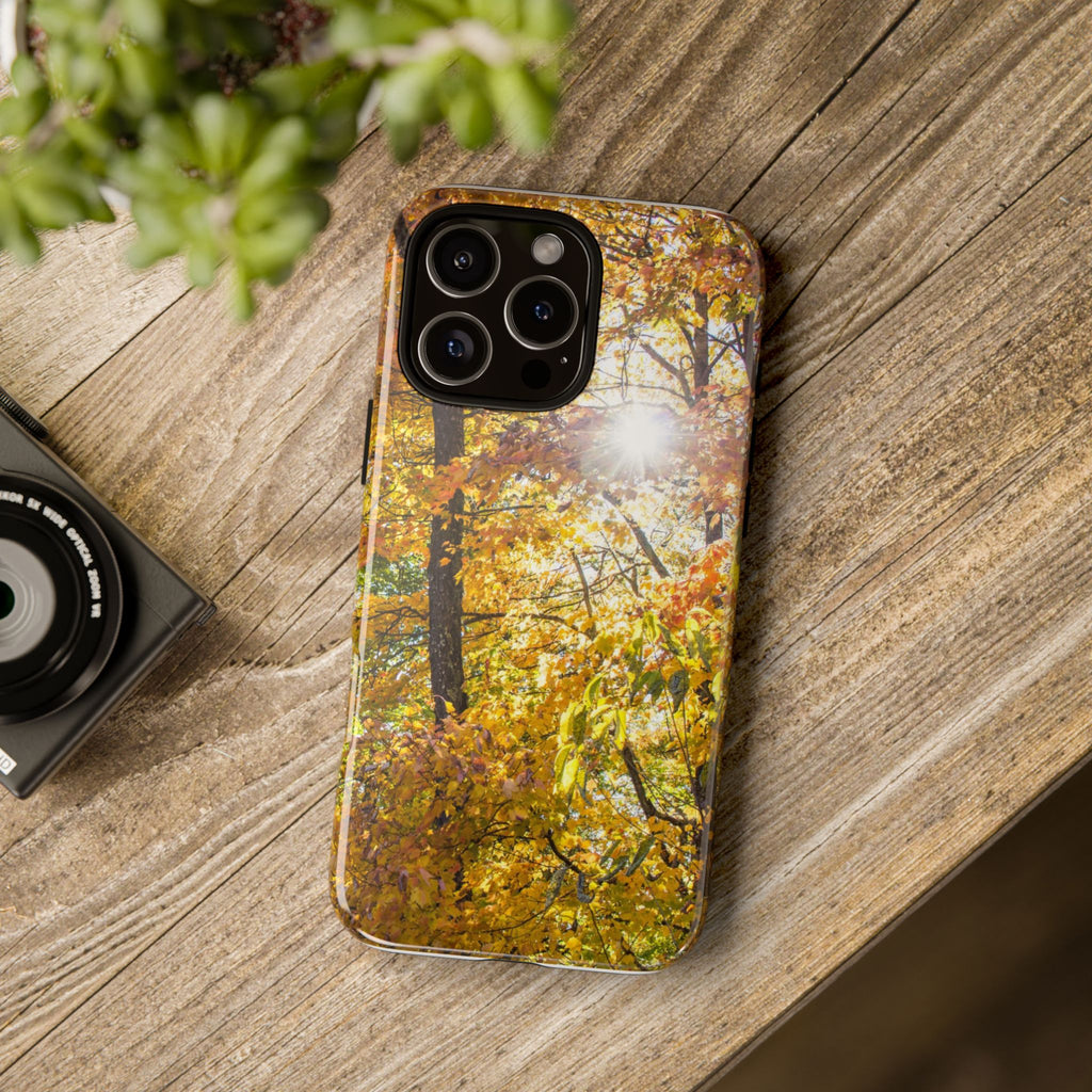 Autumn Forest Phone Case, Tough Cases for iPhone, Fall Vibes Accessories, Nature Lover Gift, Seasonal Phone Cover, Eco-Friendly Design