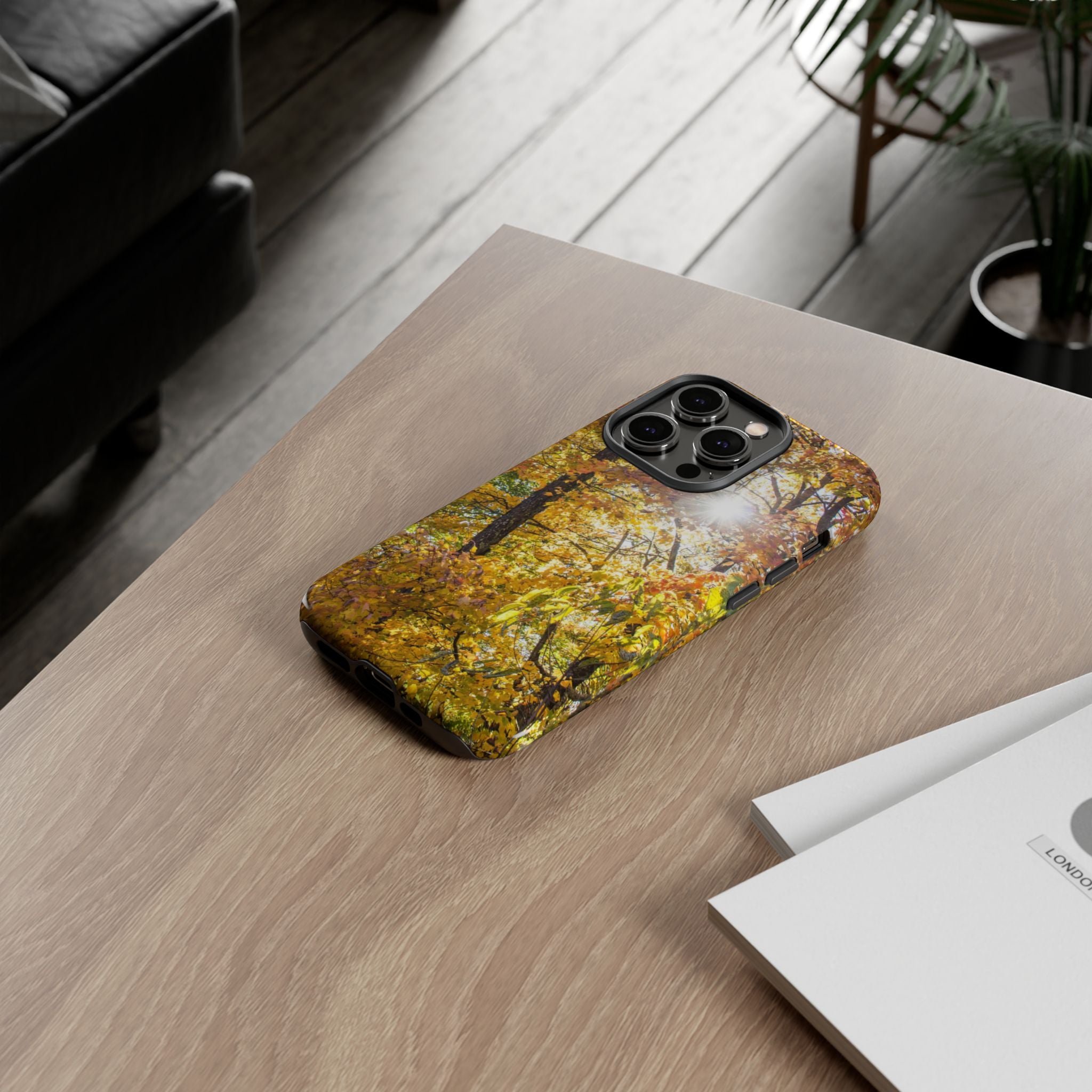 Autumn Forest Phone Case, Tough Cases for iPhone, Fall Vibes Accessories, Nature Lover Gift, Seasonal Phone Cover, Eco-Friendly Design