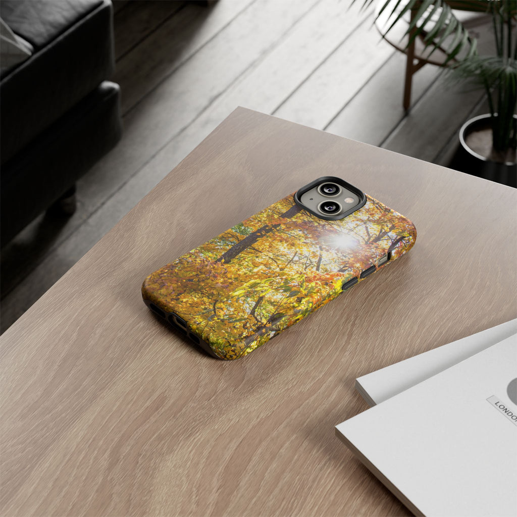 Autumn Forest Phone Case, Tough Cases for iPhone, Fall Vibes Accessories, Nature Lover Gift, Seasonal Phone Cover, Eco-Friendly Design