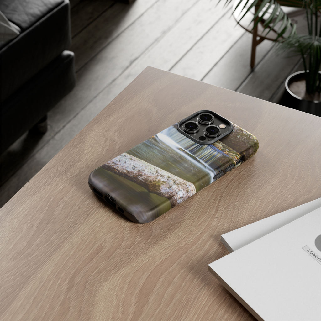 Nature-Inspired Phone Case, Tough Cases with Waterfall Design, Durable Phone Accessory, Outdoor Lover Gift, Nature Photography Case