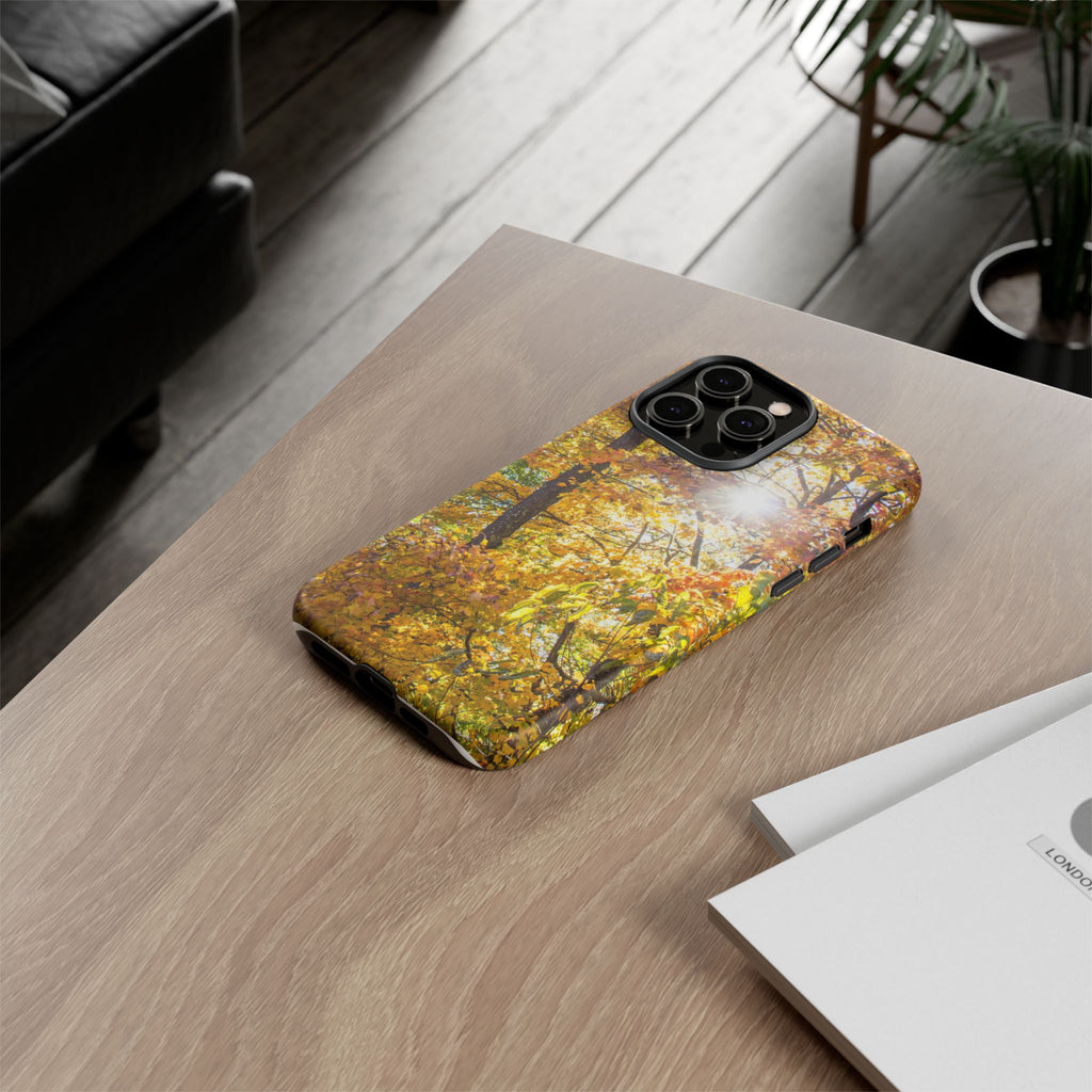 Autumn Forest Phone Case, Tough Cases for iPhone, Fall Vibes Accessories, Nature Lover Gift, Seasonal Phone Cover, Eco-Friendly Design
