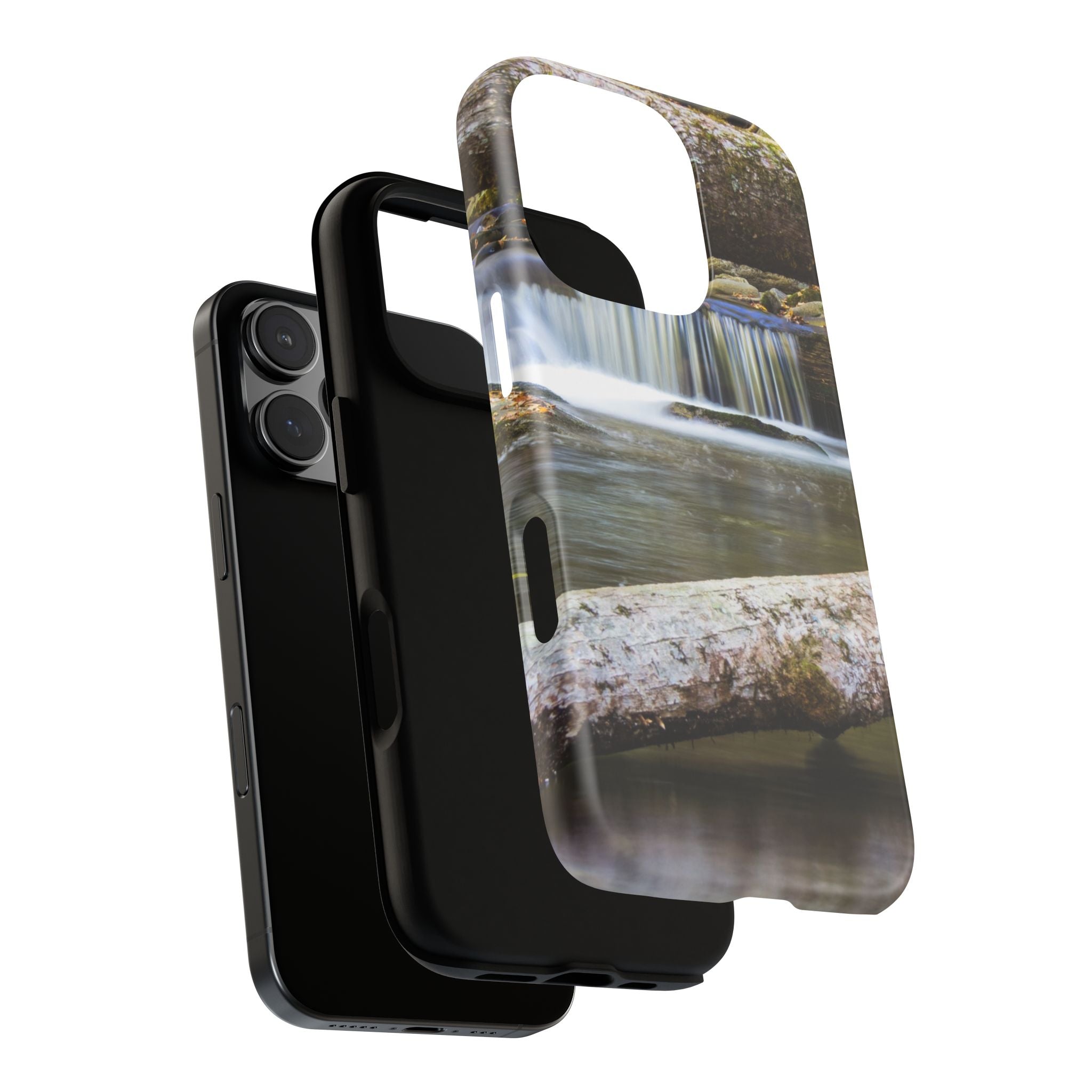 Nature-Inspired Phone Case, Tough Cases with Waterfall Design, Durable Phone Accessory, Outdoor Lover Gift, Nature Photography Case