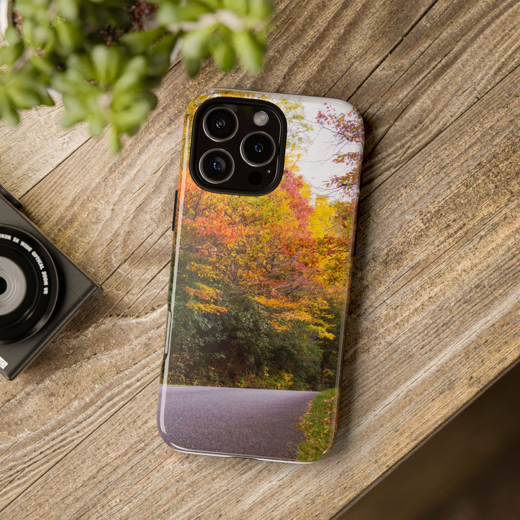 Fall Landscape Phone Case, Autumn iPhone Cover, Unique Tough Cases, Nature Lover Gift, Seasonal Phone Accessory, Eco-Friendly Design